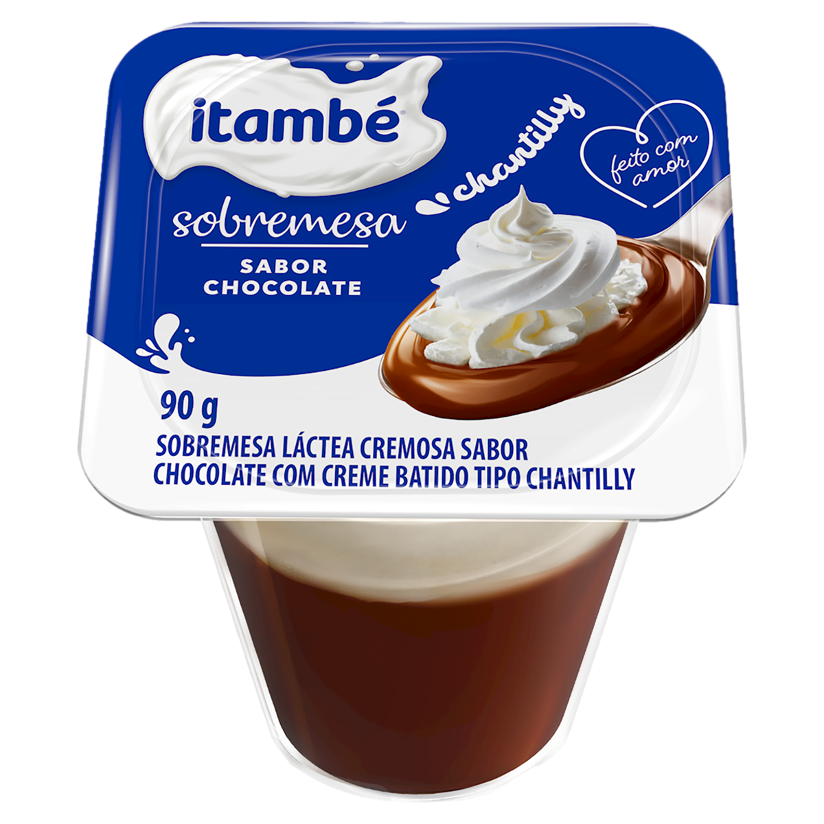 Sobremesa L&aacute;ctea Chocolate com Chantilly Itamb&eacute; Pote 90g