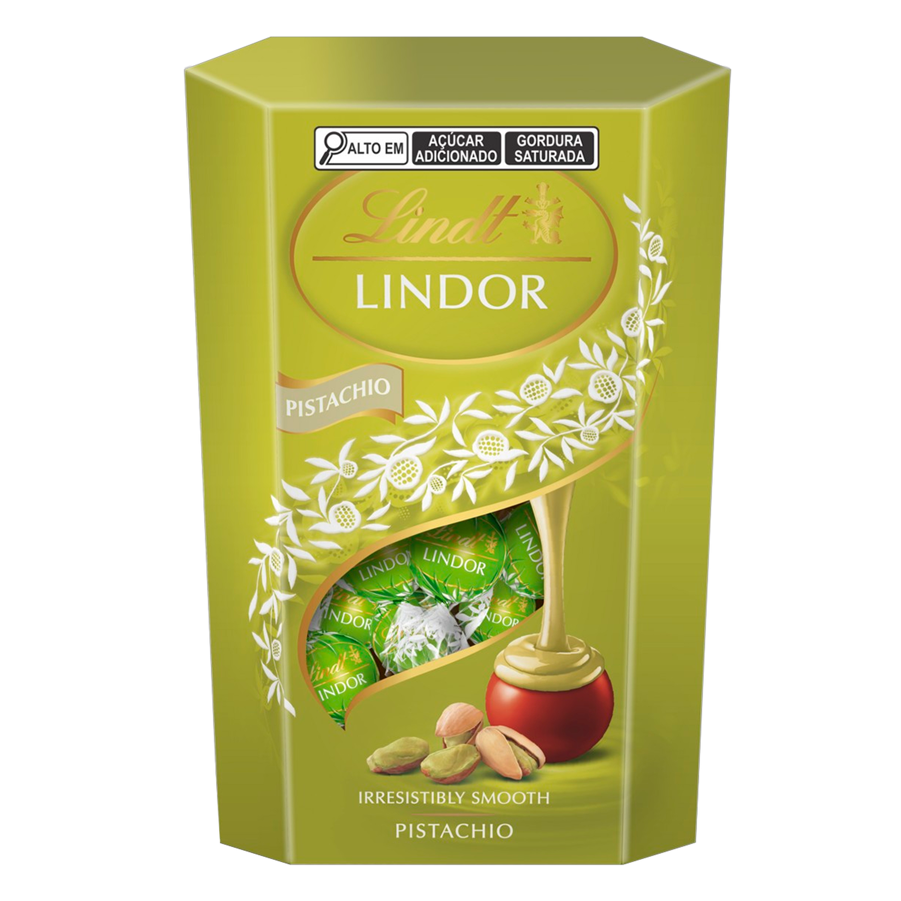 Chocolate ao Leite Recheio Cremoso de Pistache Lindt Lindor Caixa 200g