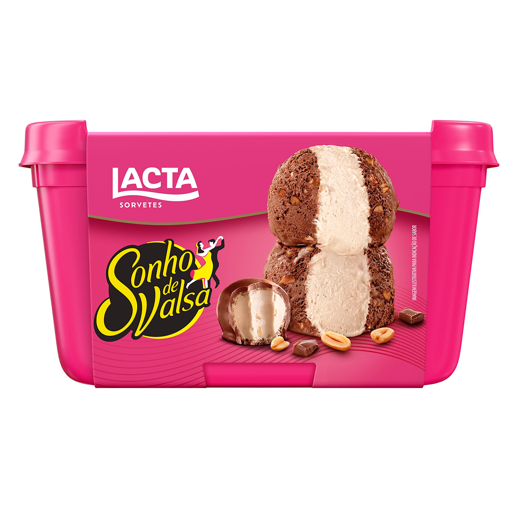 Sorvete Sonho de Valsa Lacta Pote 485g