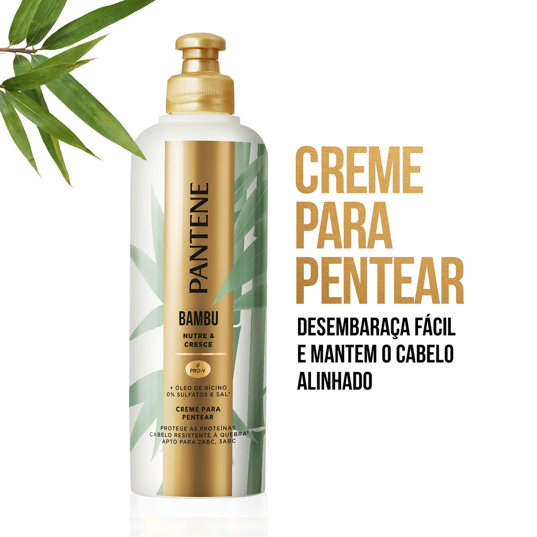 Creme para Pentear Bambu Nutre e Cresce Pantene Frasco 240g