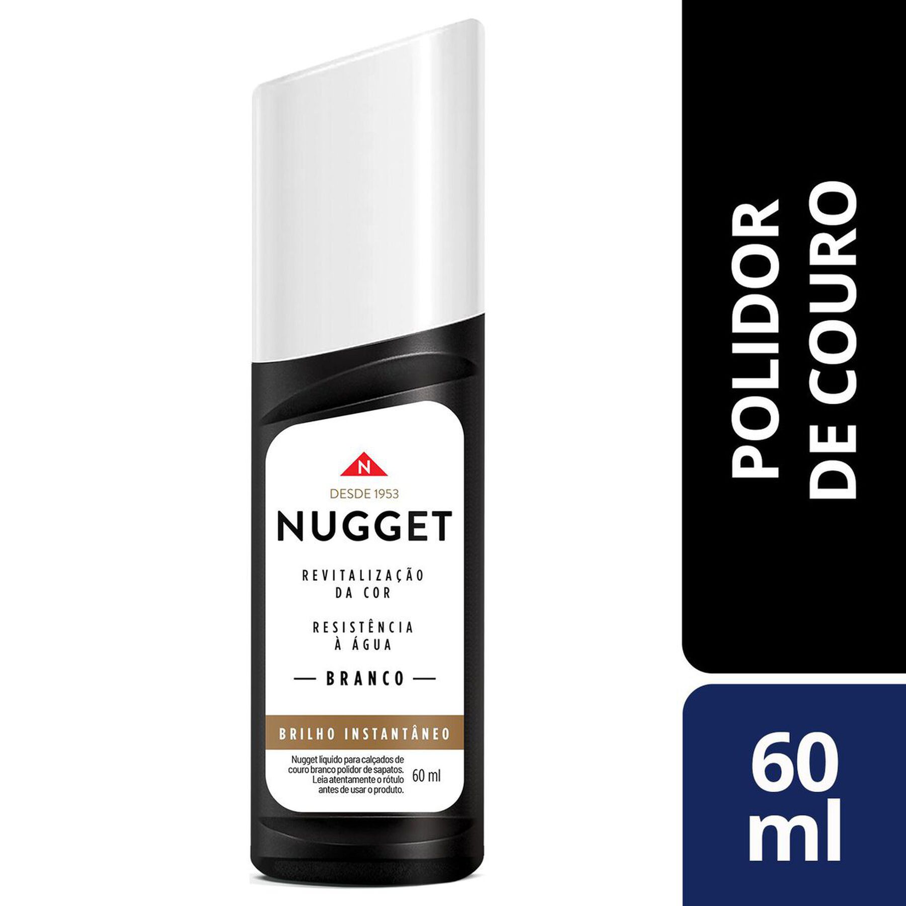 Polidor de Sapato Líquido Branco Nugget Frasco 60ml