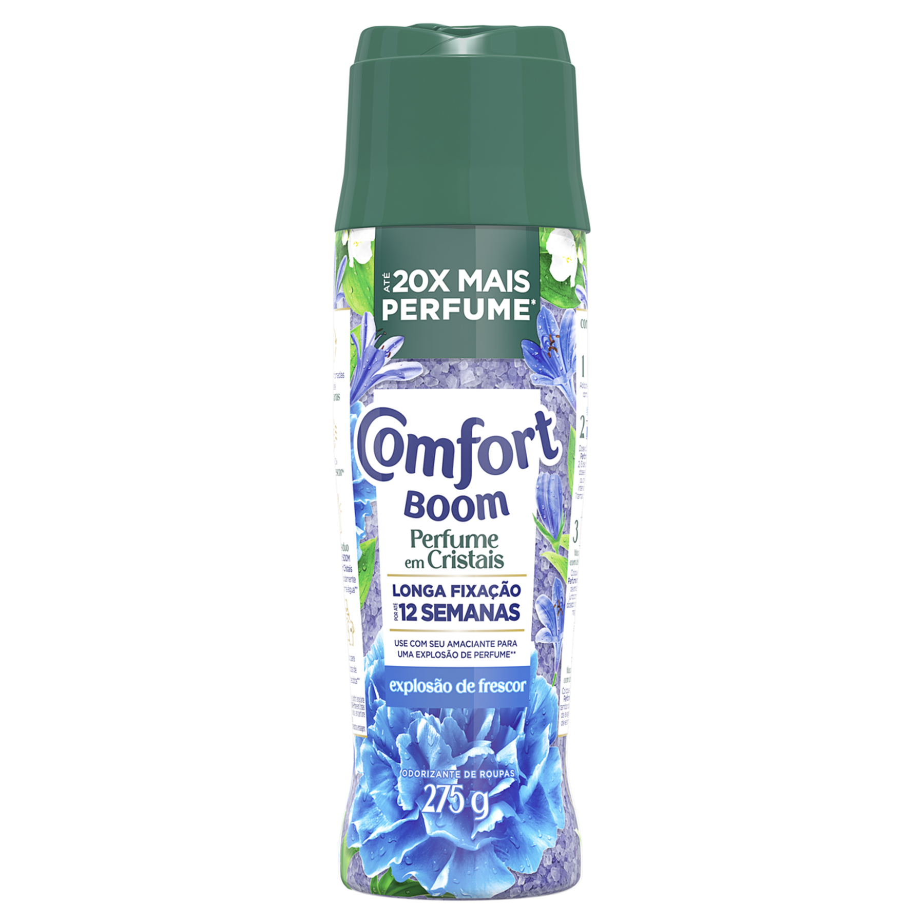 Odorizante de Roupas Explosão de Frescor Perfume em Cristais Comfort Boom Frasco 275g