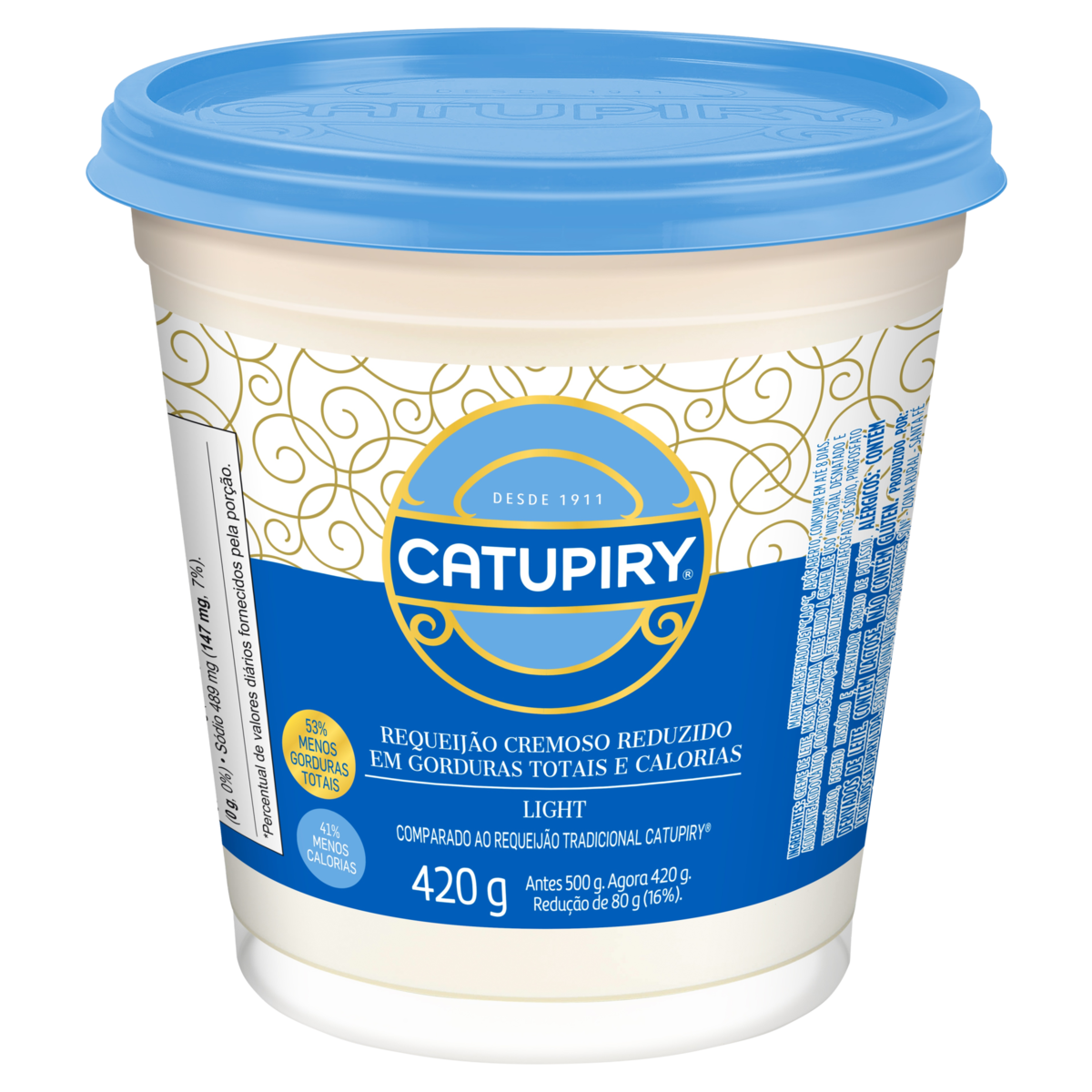 Requeij&atilde;o Cremoso Light Catupiry Pote 420g