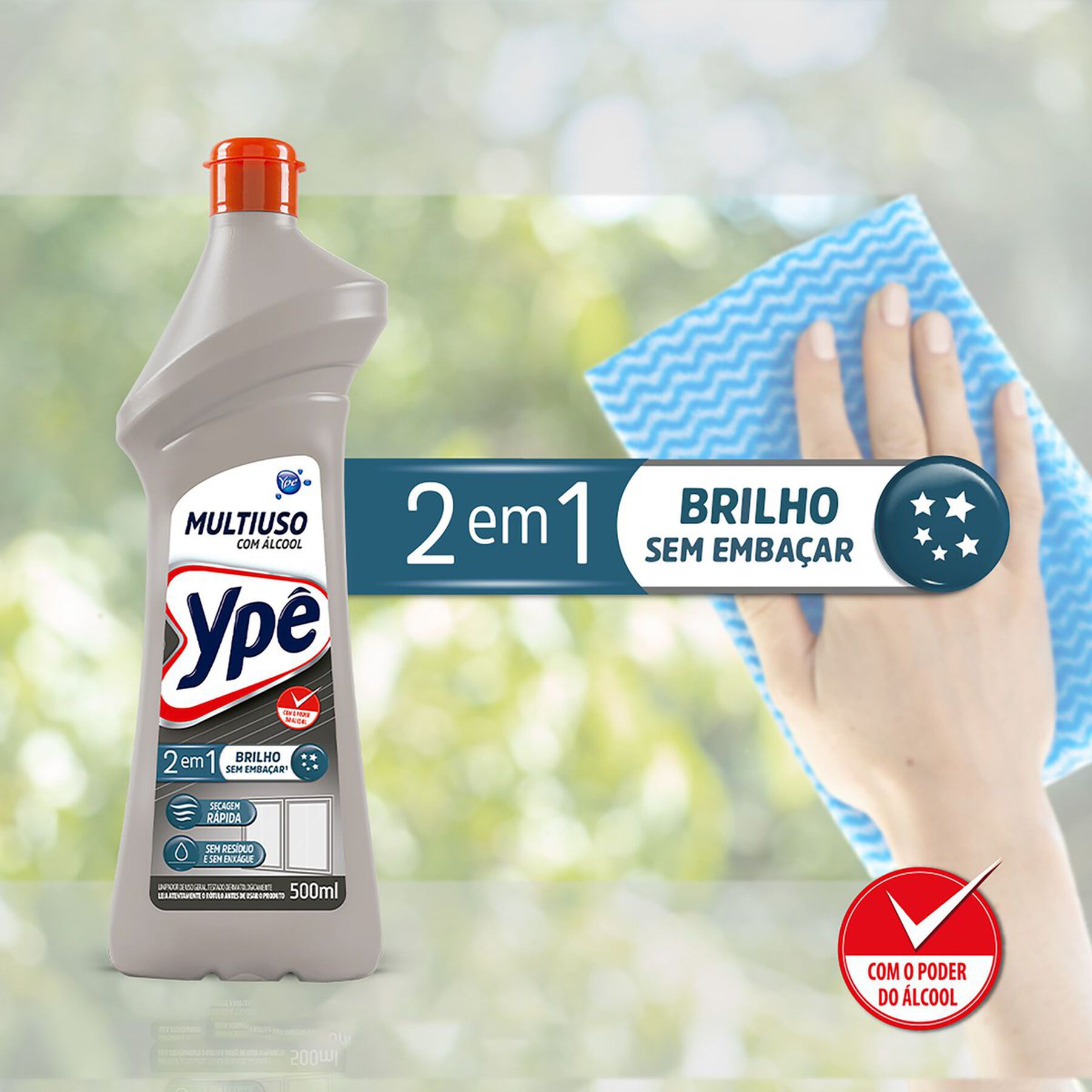 Limpador Multiuso com Álcool Ypê Premium Squeeze 500ml