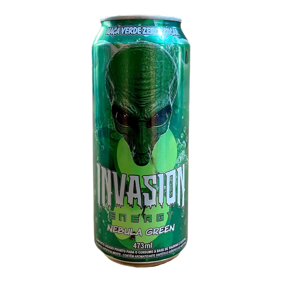 Energ&eacute;tico Ma&ccedil;&atilde; Verde Zero A&ccedil;&uacute;car Energy Invasion Lata 473ml