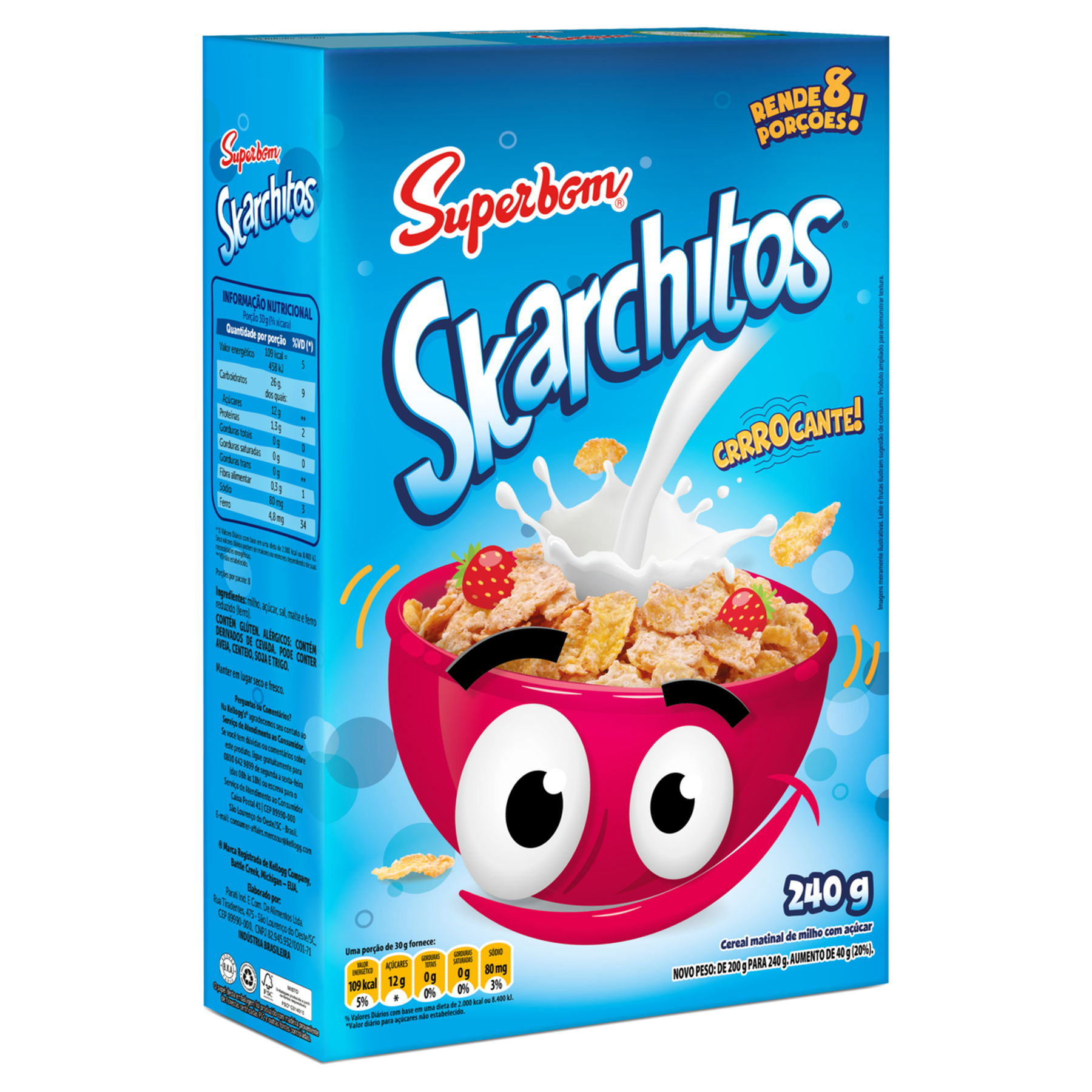 Cereal Matinal Skarchitos Superbom Caixa 240g