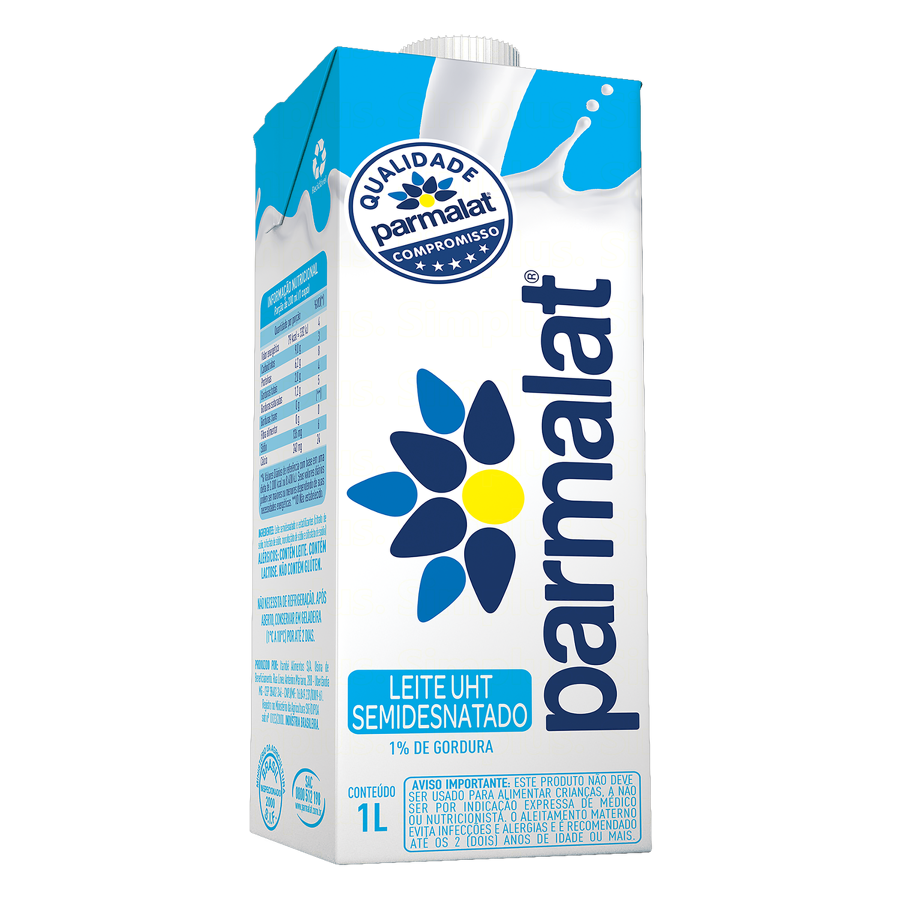 Leite Semidesnatado Parmalat Caixa 1l