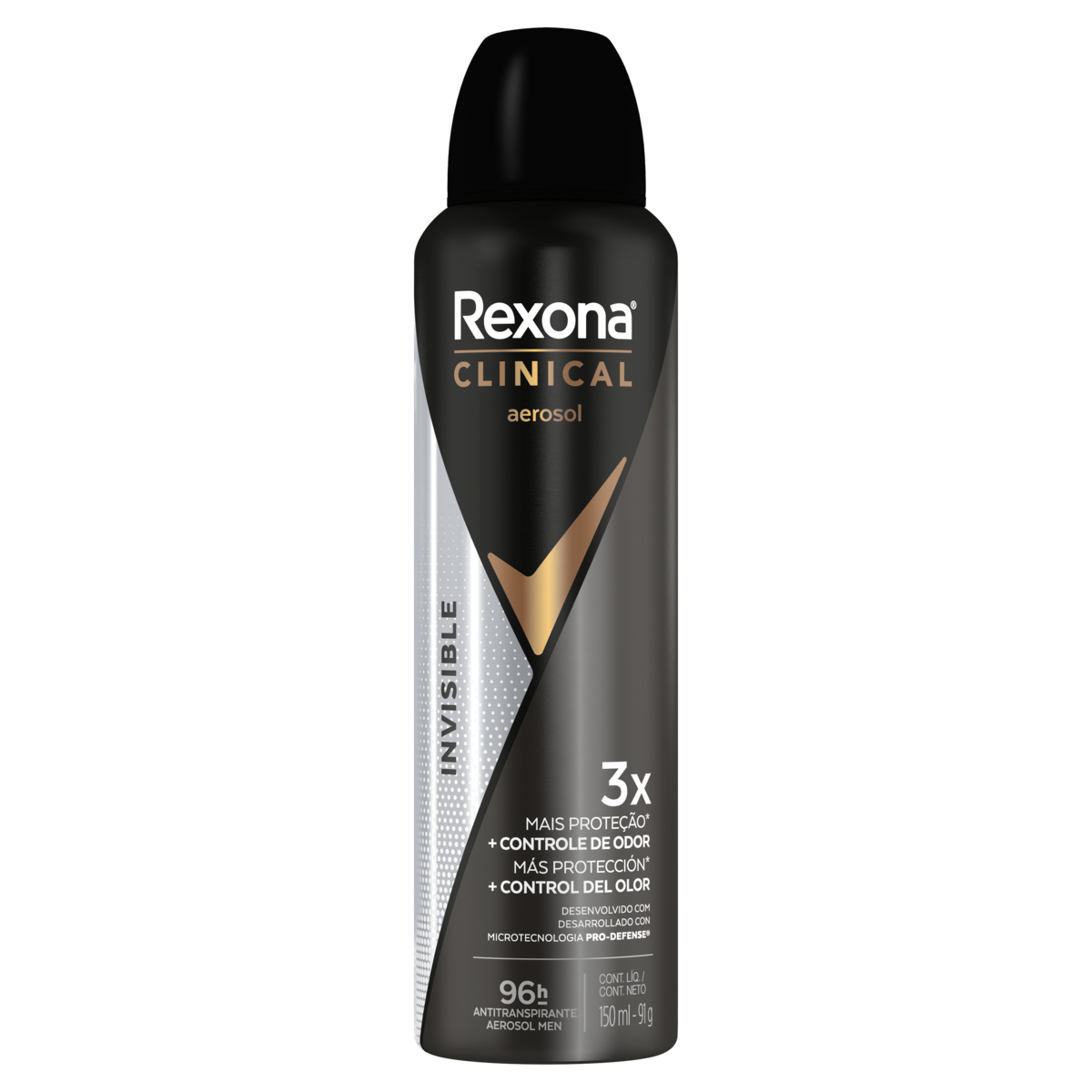 Antitranspirante Aerosol Invisible Rexona Clinical Men 150ml Spray