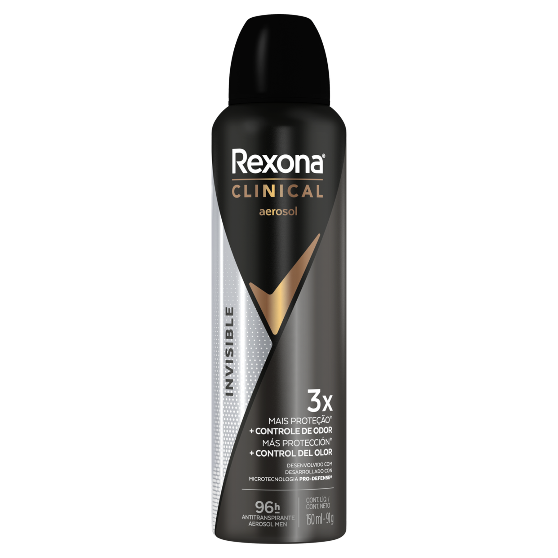 Antitranspirante Aerosol Invisible Rexona Clinical Men 150ml Spray