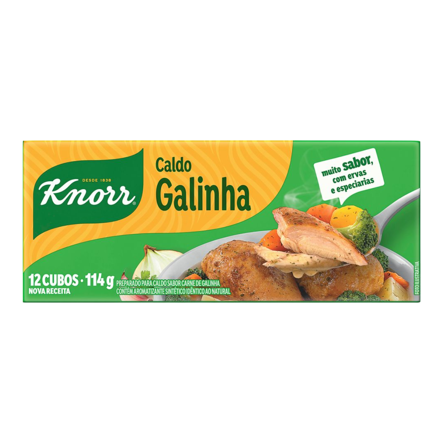 Caldo Tablete Galinha Knorr Caixa 114g 12 Unidades