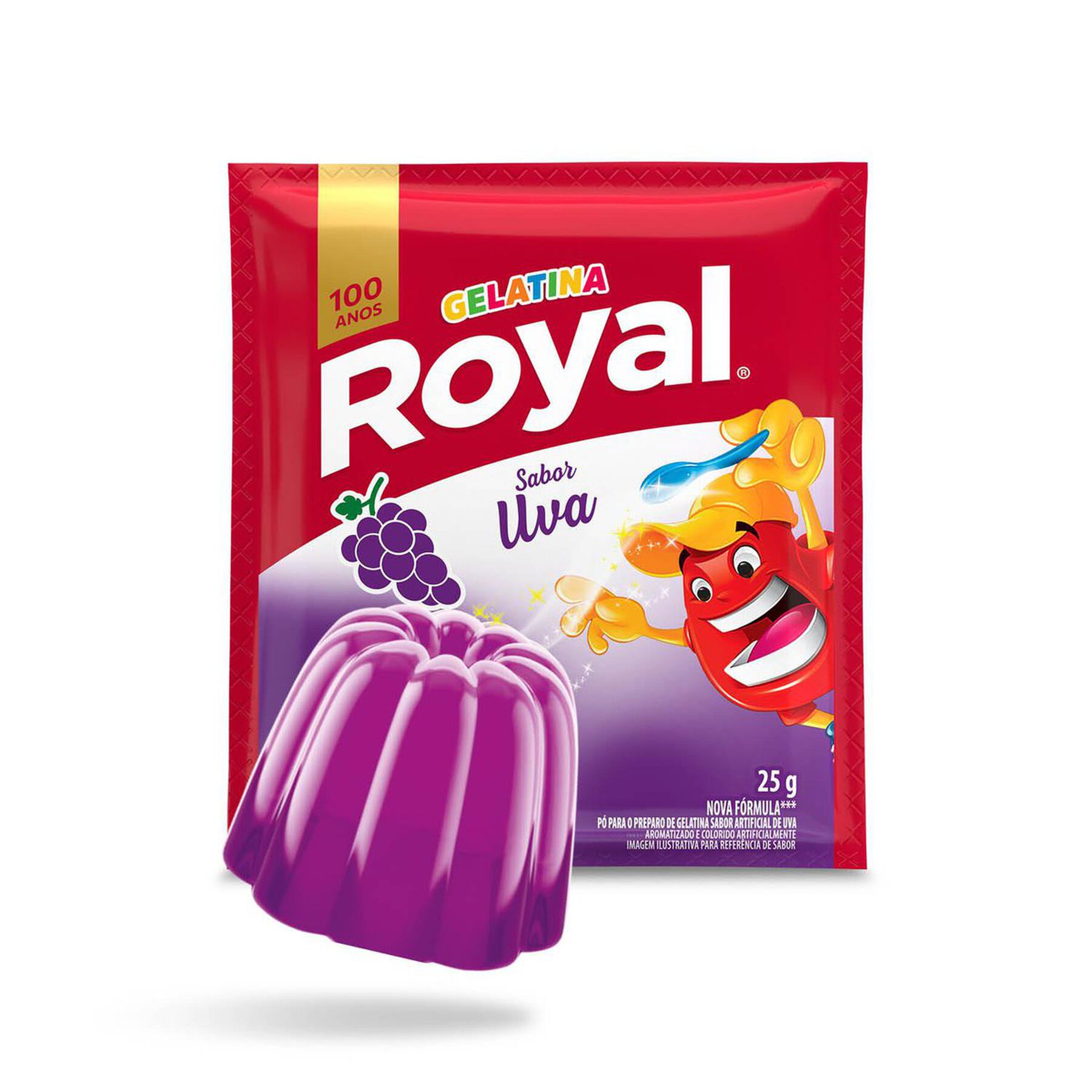 Gelatina em Pó Uva Royal Pacote 25g