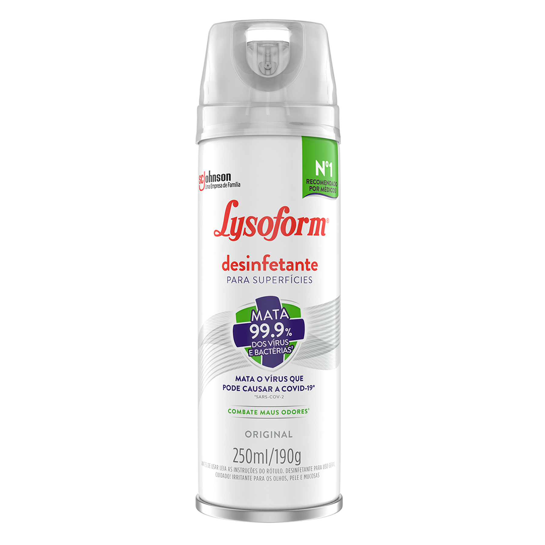 Desinfetante para Superfícies Spray Original Lysoform Frasco 250ml