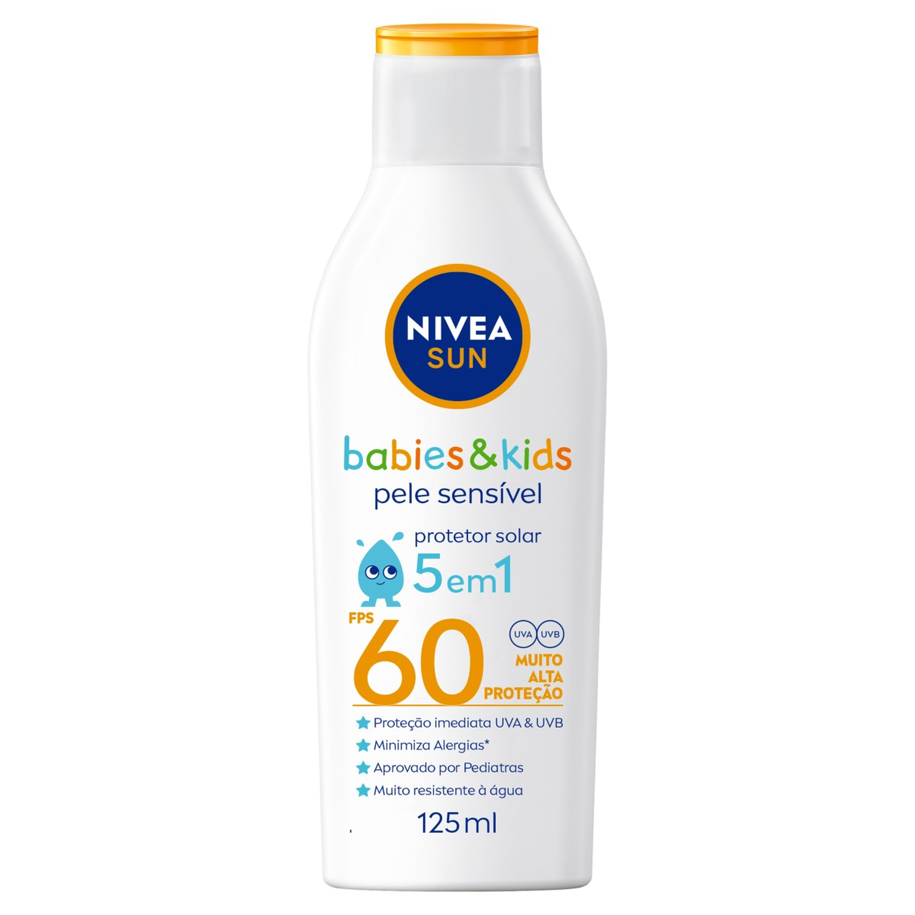 Protetor Solar FPS 60 Nivea Sun Babies & Kids Frasco 125ml