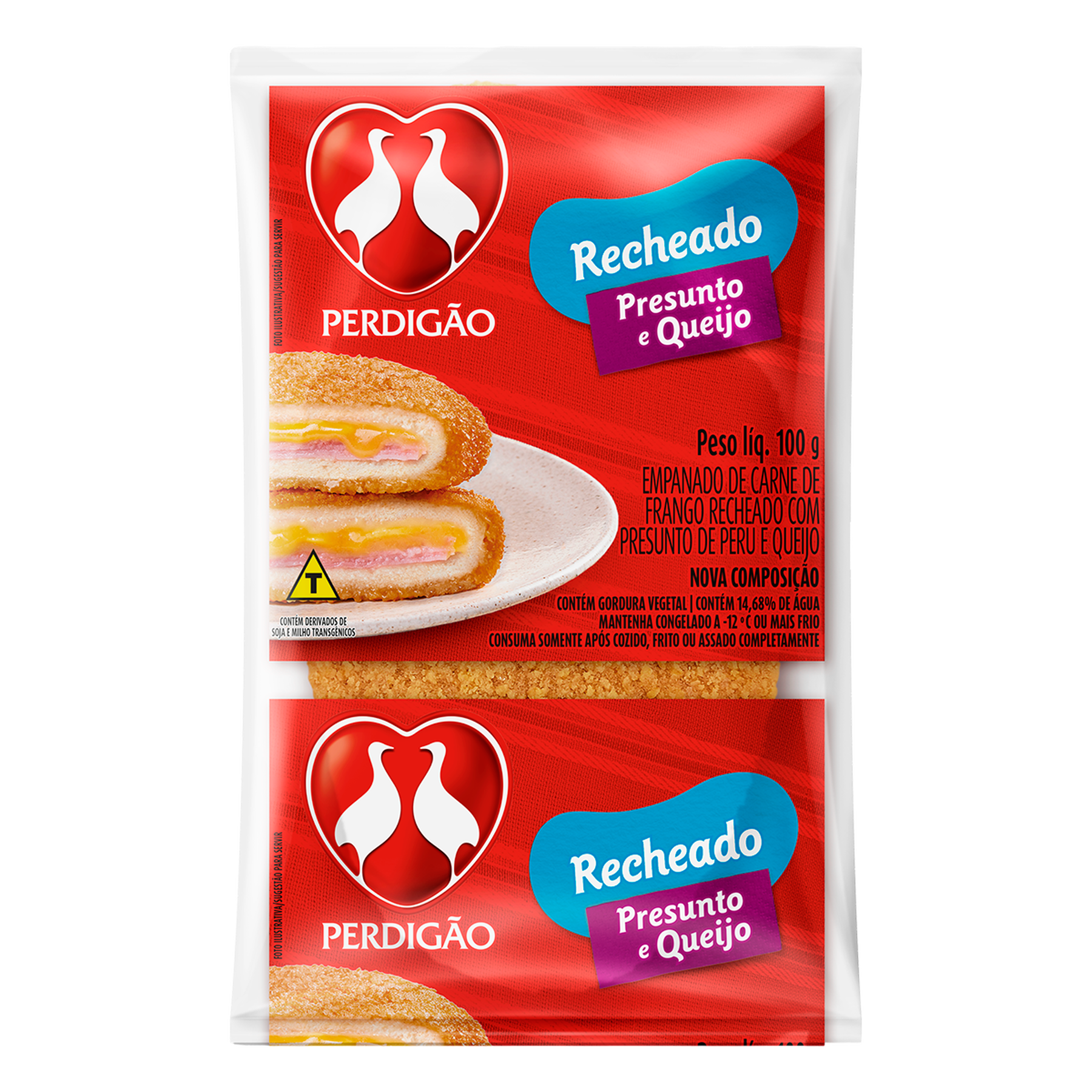 Empanado de Frango Recheio Presunto e Queijo Perdigão Pacote 100g