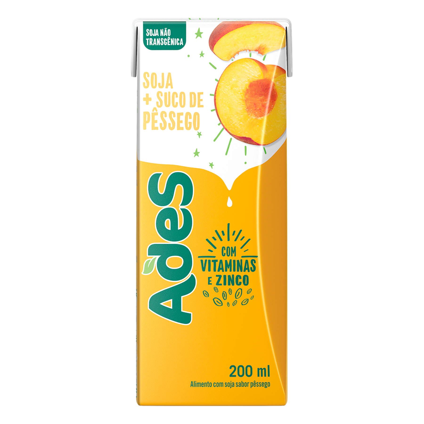 Bebida à Base de Soja Pêssego Ades 200ml
