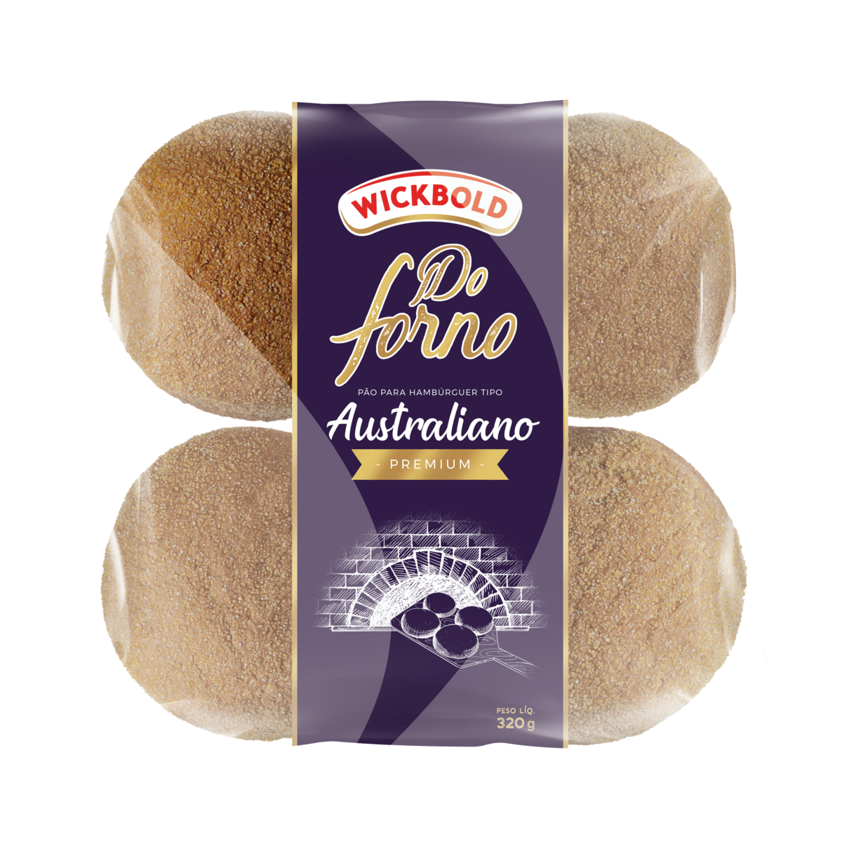 P&atilde;o para Hamb&uacute;rguer Australiano Wickbold Do Forno Premium Pacote 320g