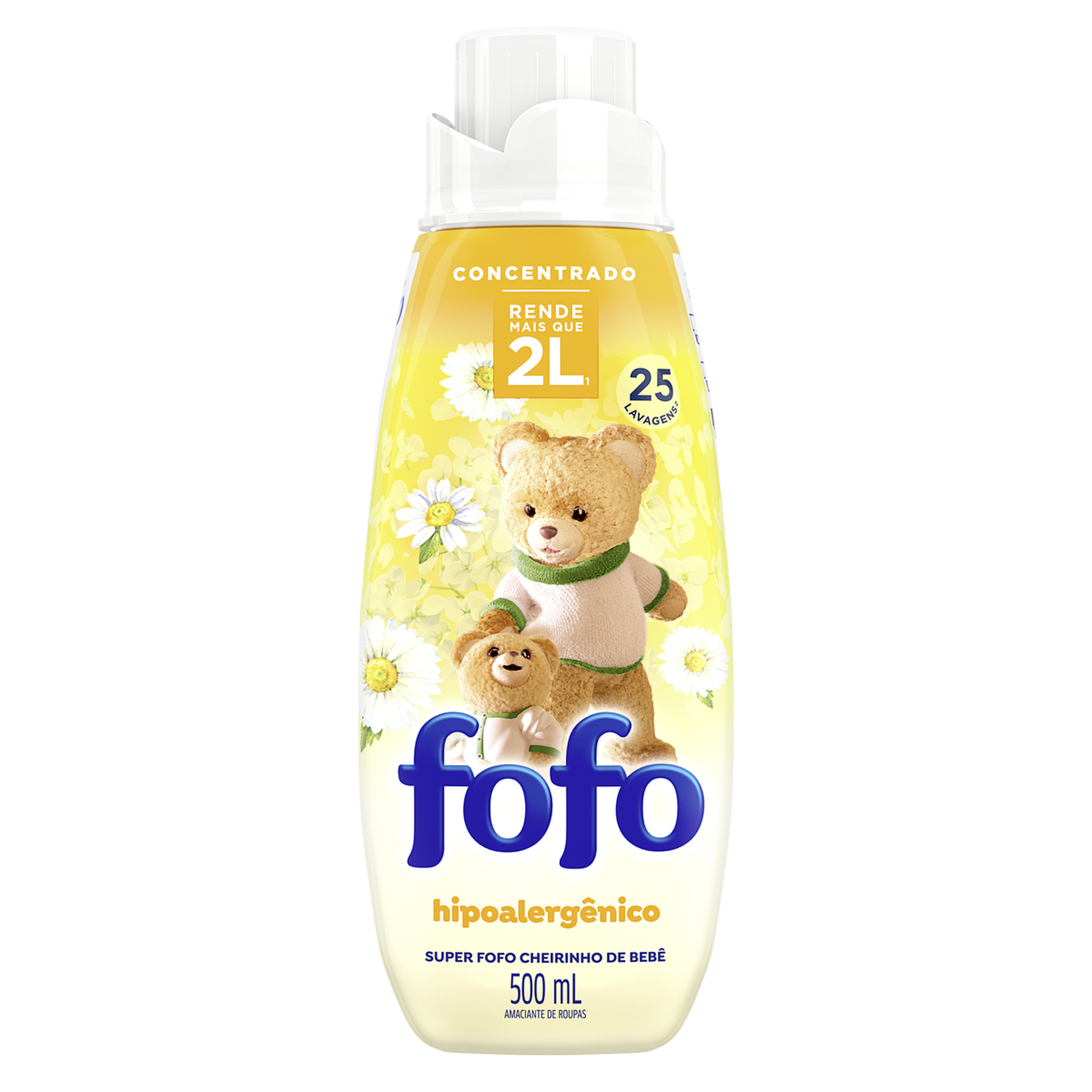 Amaciante de Roupa Concentrado Cheirinho de Bebê Fofo Frasco 500ml