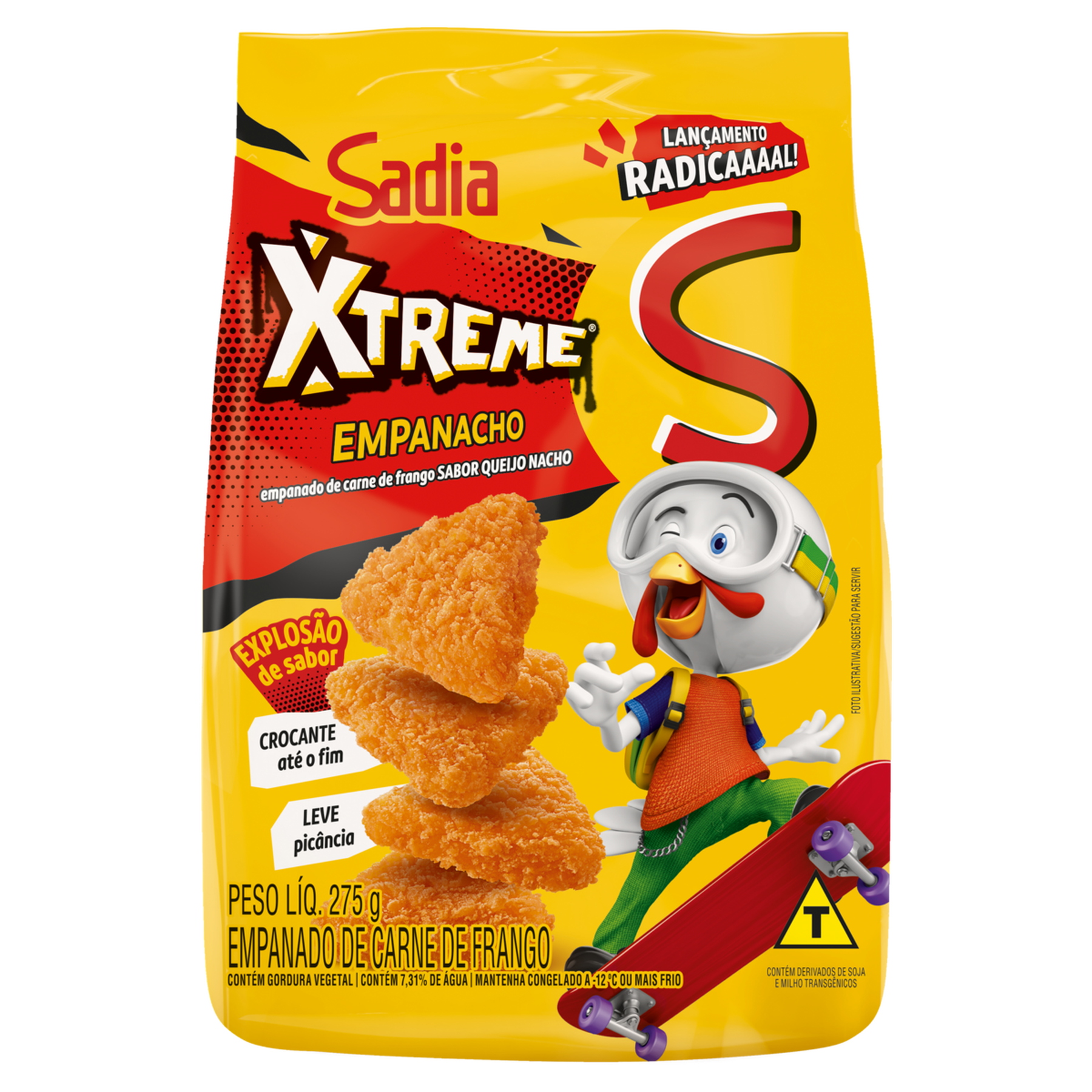 Empanado de Frango Queijo Nacho Empanacho Xtreme Sadia Pacote 275g