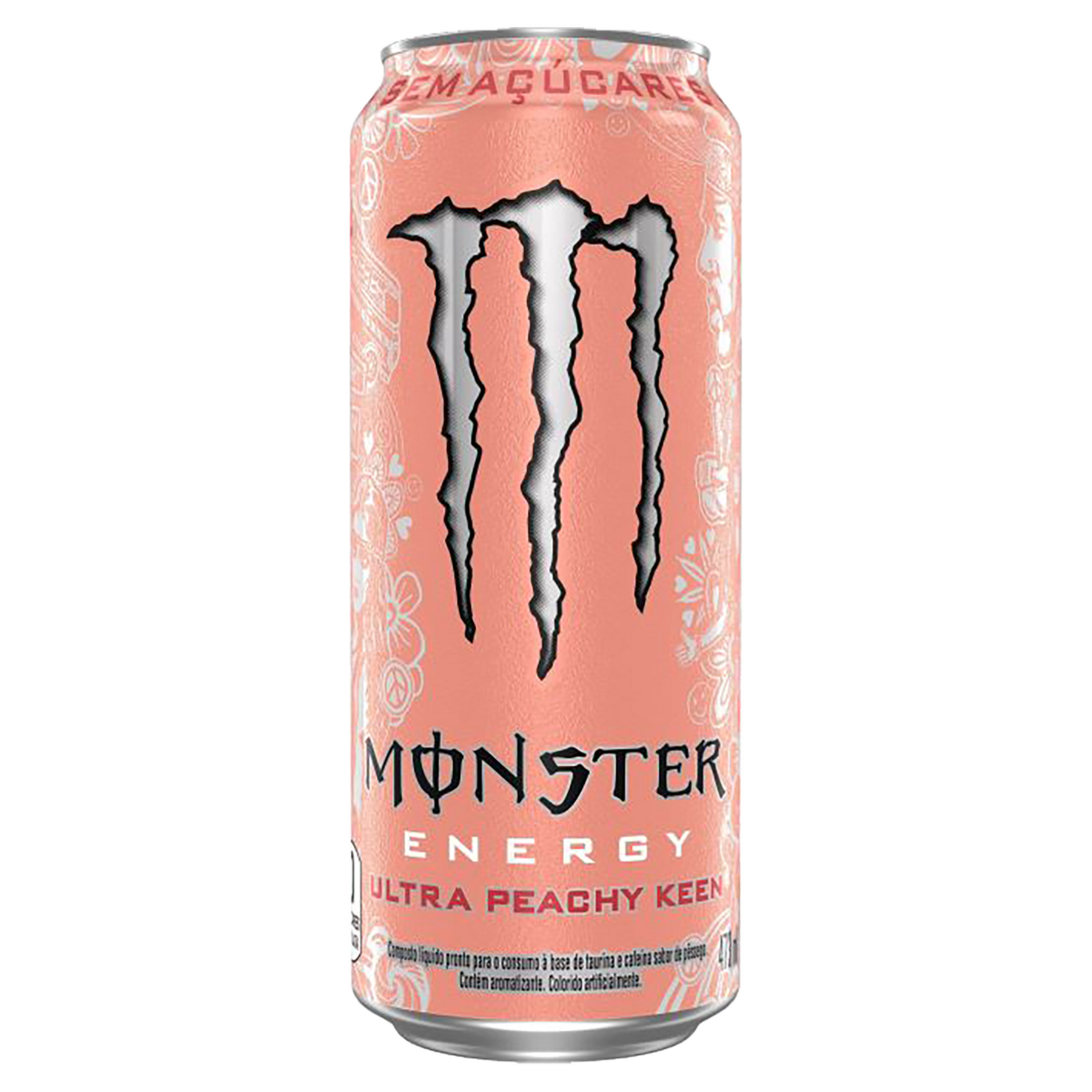 Energético Ultra Peachy Keen Zero Açúcar Monster Lata 473ml