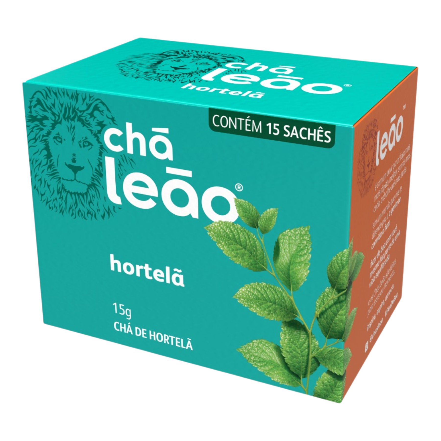 Ch&aacute; Hortel&atilde; Ch&aacute; Le&atilde;o Caixa 15g 15 Unidades