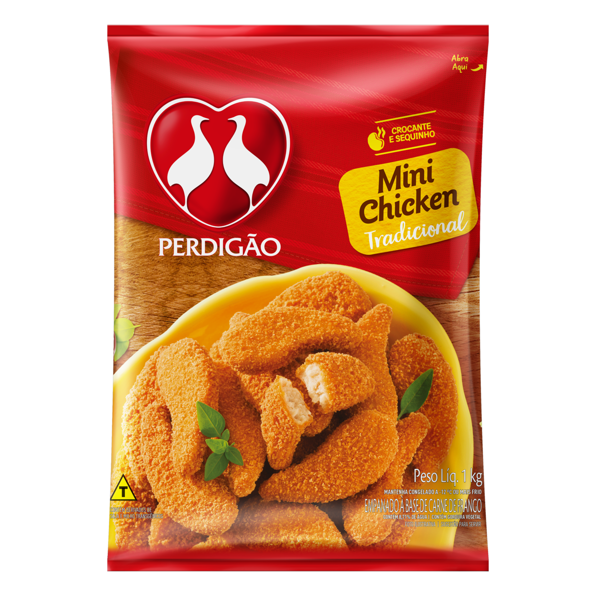 Empanado de Frango Mini Chicken Tradicional Perdig&atilde;o Pacote 1kg