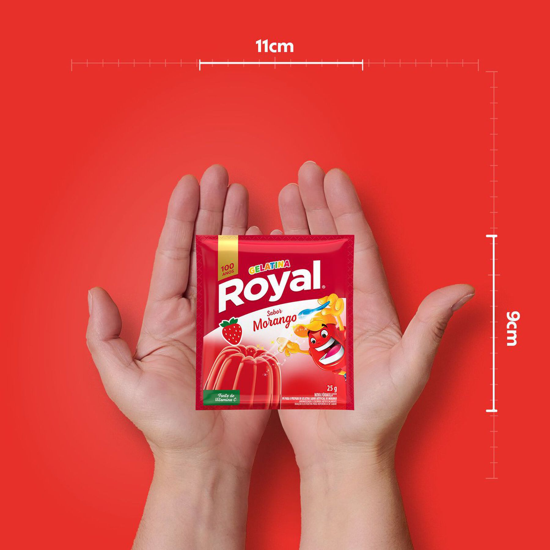 Gelatina em Pó Morango Royal Pacote 25g