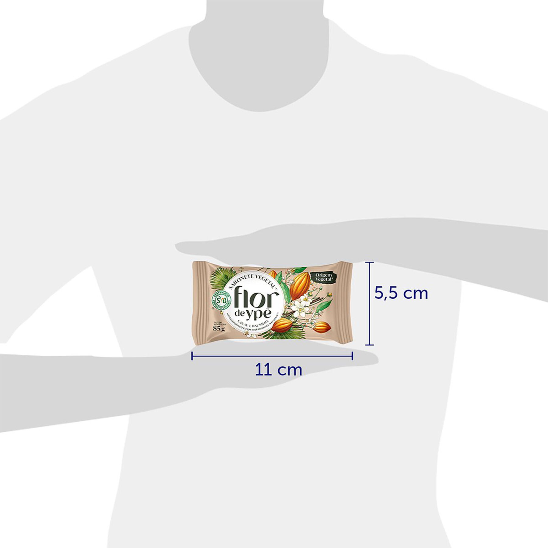 Sabonete em Barra Vegetal Cacau e Baunilha Flor de Ypê Flow Pack 85g
