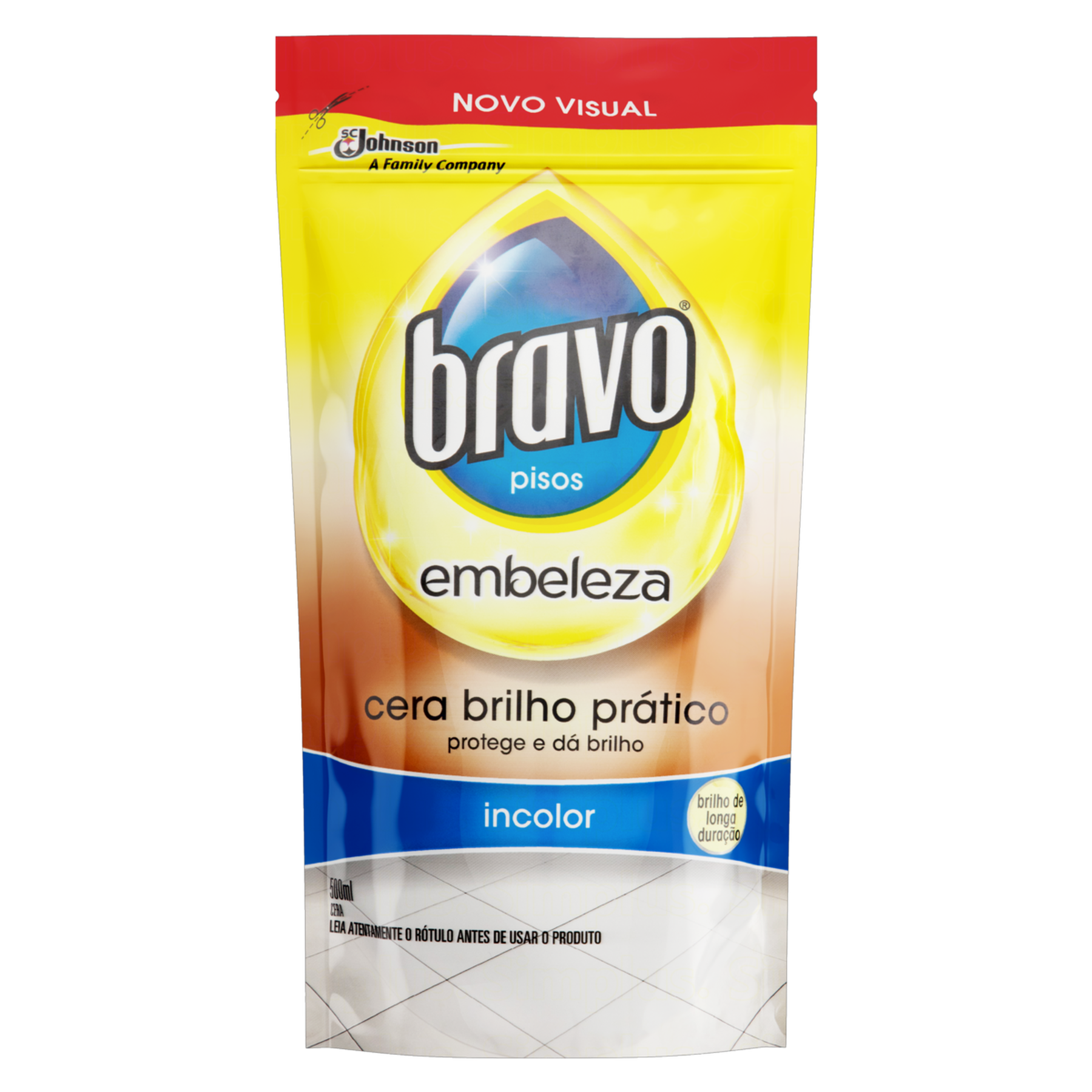 Cera Líquida Incolor Bravo Embeleza Sachê 500ml Refil