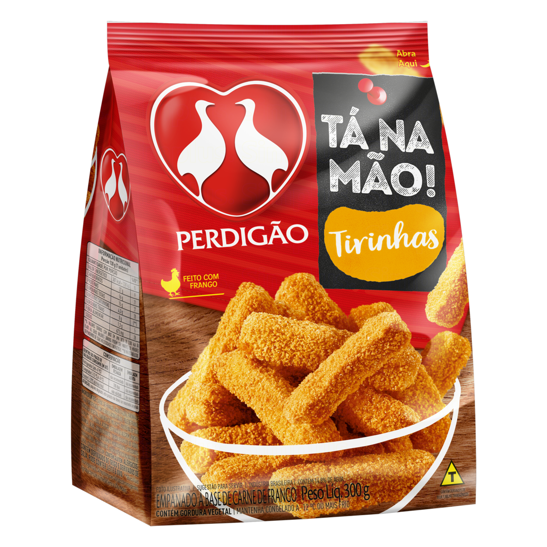 Empanado de Frango Tirinhas T&aacute; na M&atilde;o! Perdig&atilde;o Pacote 300g&nbsp;
