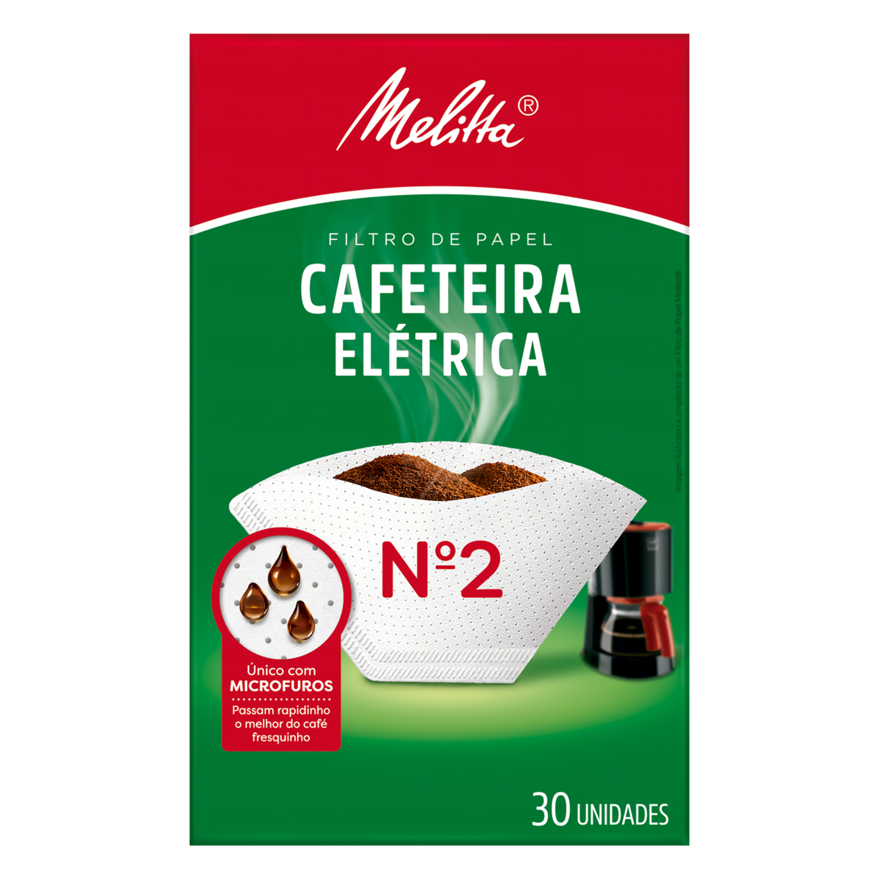 Filtro de Papel para Cafeteira Elétrica Melitta nº 2 Caixa 30 Unidades