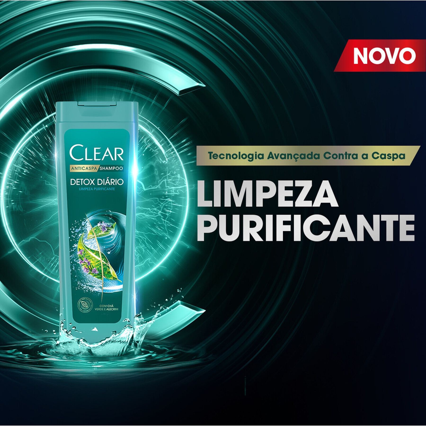 Shampoo Anticaspa Clear Scalpfoods Detox Diário Leve 400ml Pague 330ml