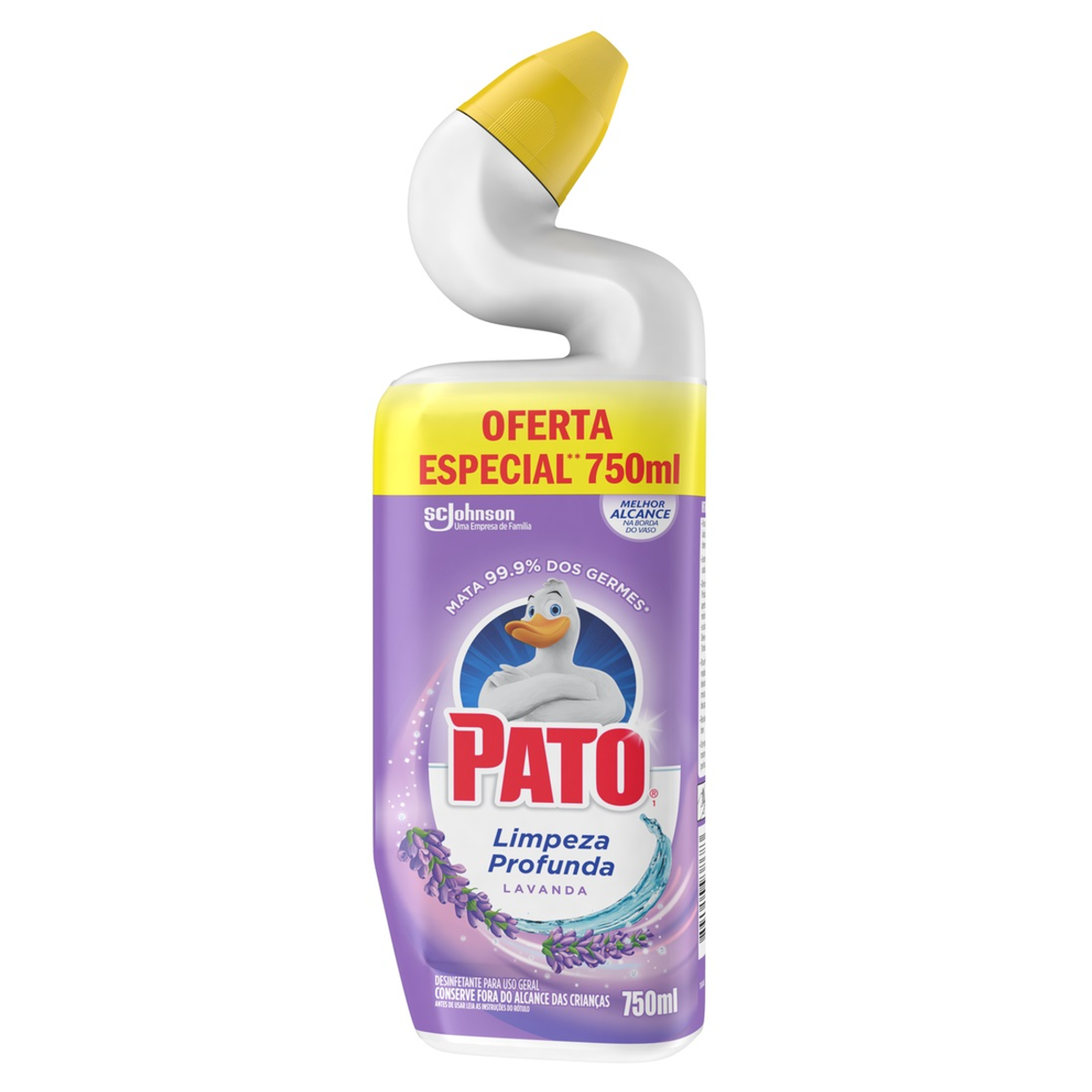 Desinfetante Uso Geral Lavanda Limpeza Profunda Gel Pato Squeeze 750ml