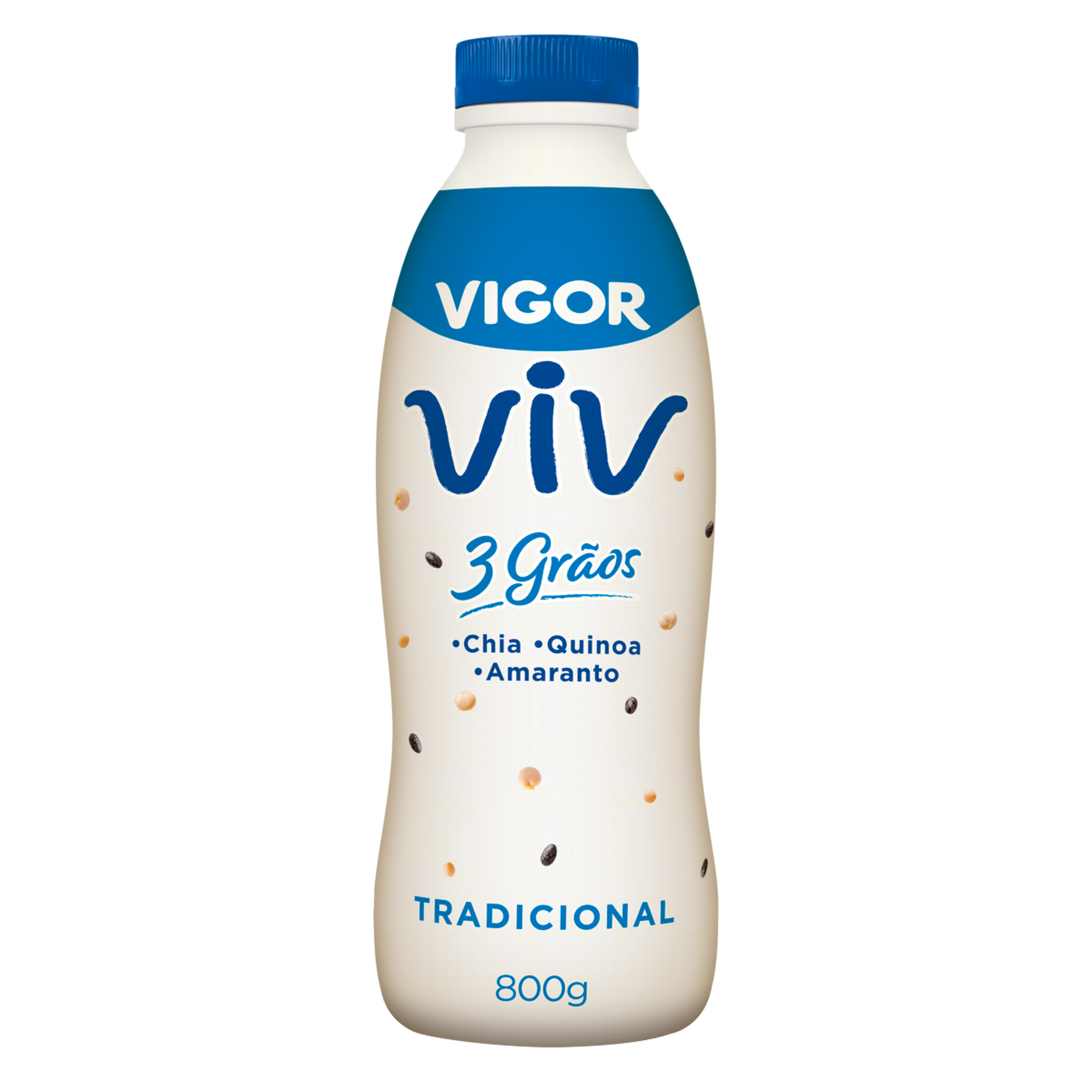 Iogurte 3 Grãos Tradicional Viv Vigor Garrafa 800g
