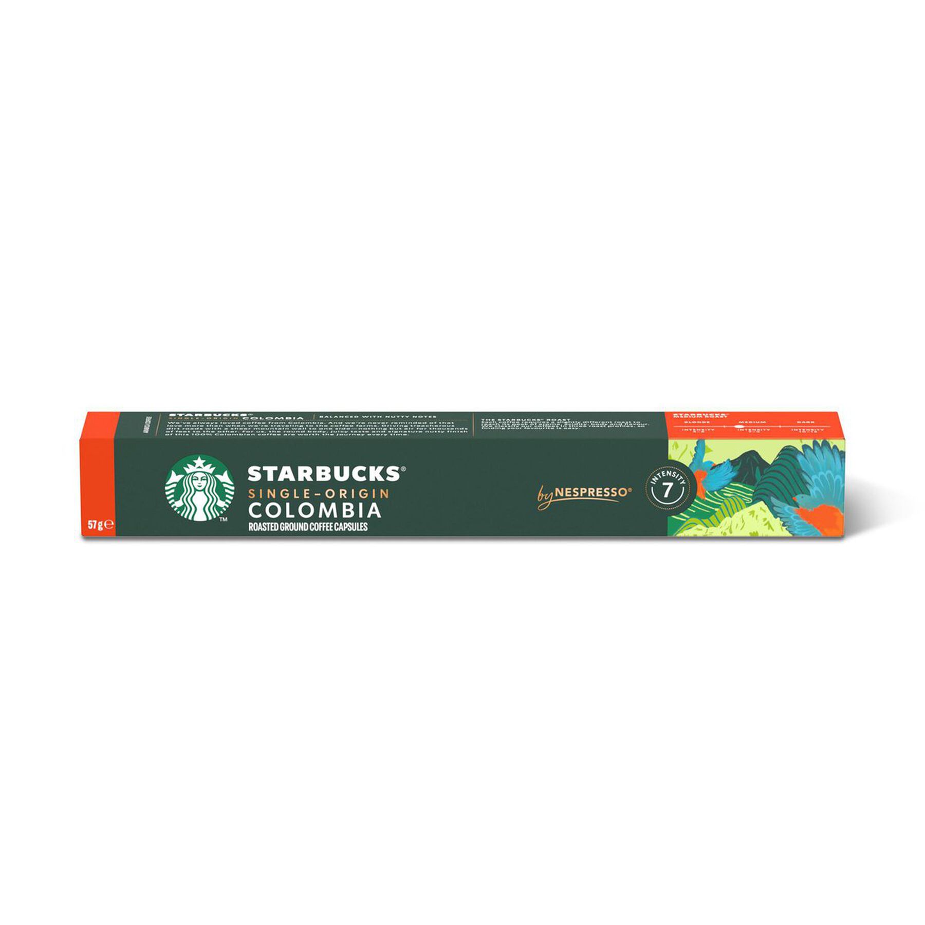 Caf&eacute; em C&aacute;psula Torrado e Mo&iacute;do Colombia Single-Origin Starbucks Caixa 57g C/10 Unidades