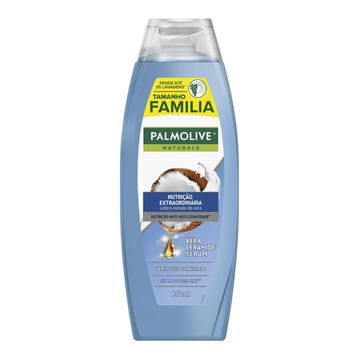 Shampoo Palmolive Naturals Nutri&ccedil;&atilde;o Extraordin&aacute;ria Frasco 650ml Tamanho Fam&iacute;lia
