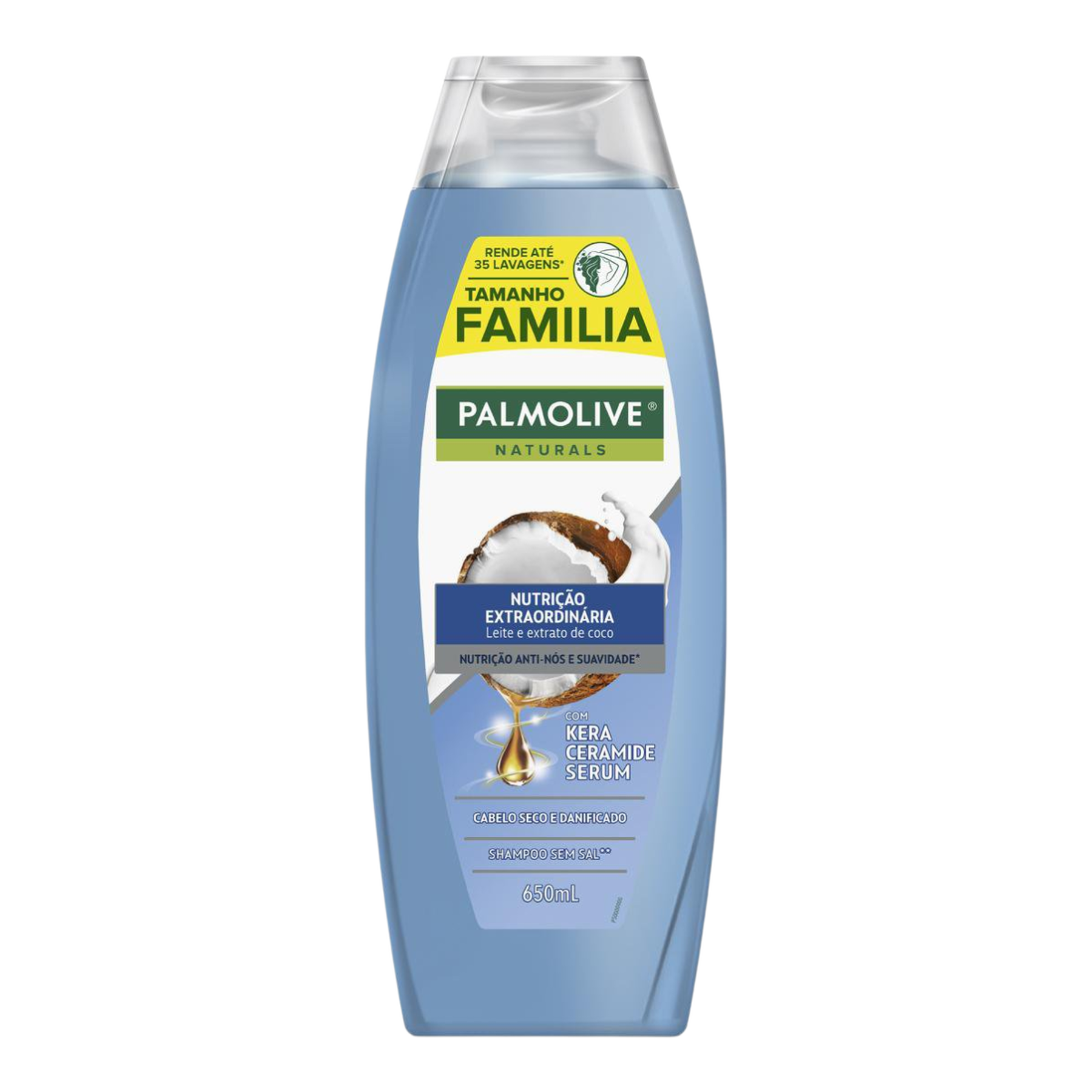 Shampoo Palmolive Naturals Nutri&ccedil;&atilde;o Extraordin&aacute;ria Frasco 650ml Tamanho Fam&iacute;lia