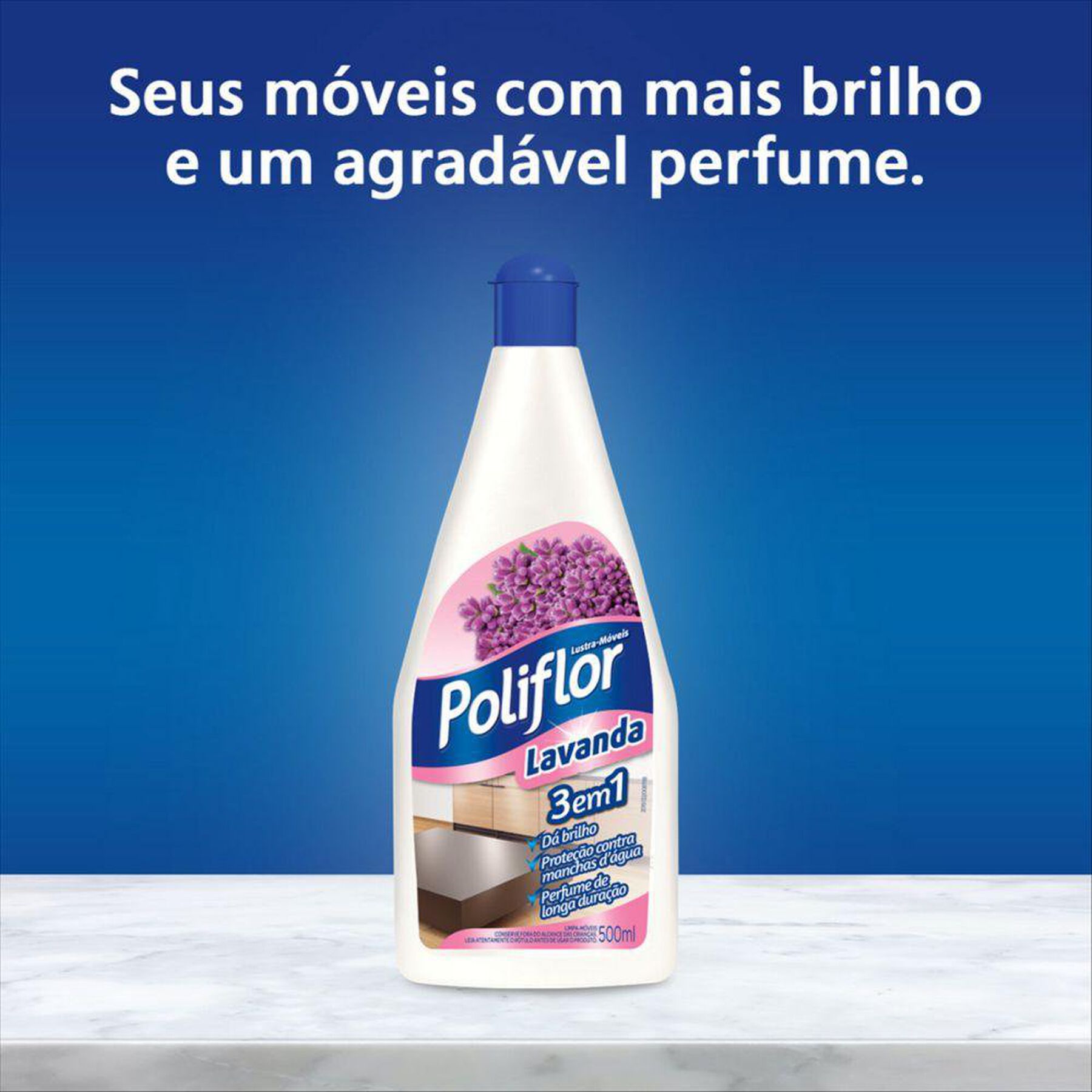 Lustra-M&oacute;veis Lavanda Poliflor Squeeze 500ml