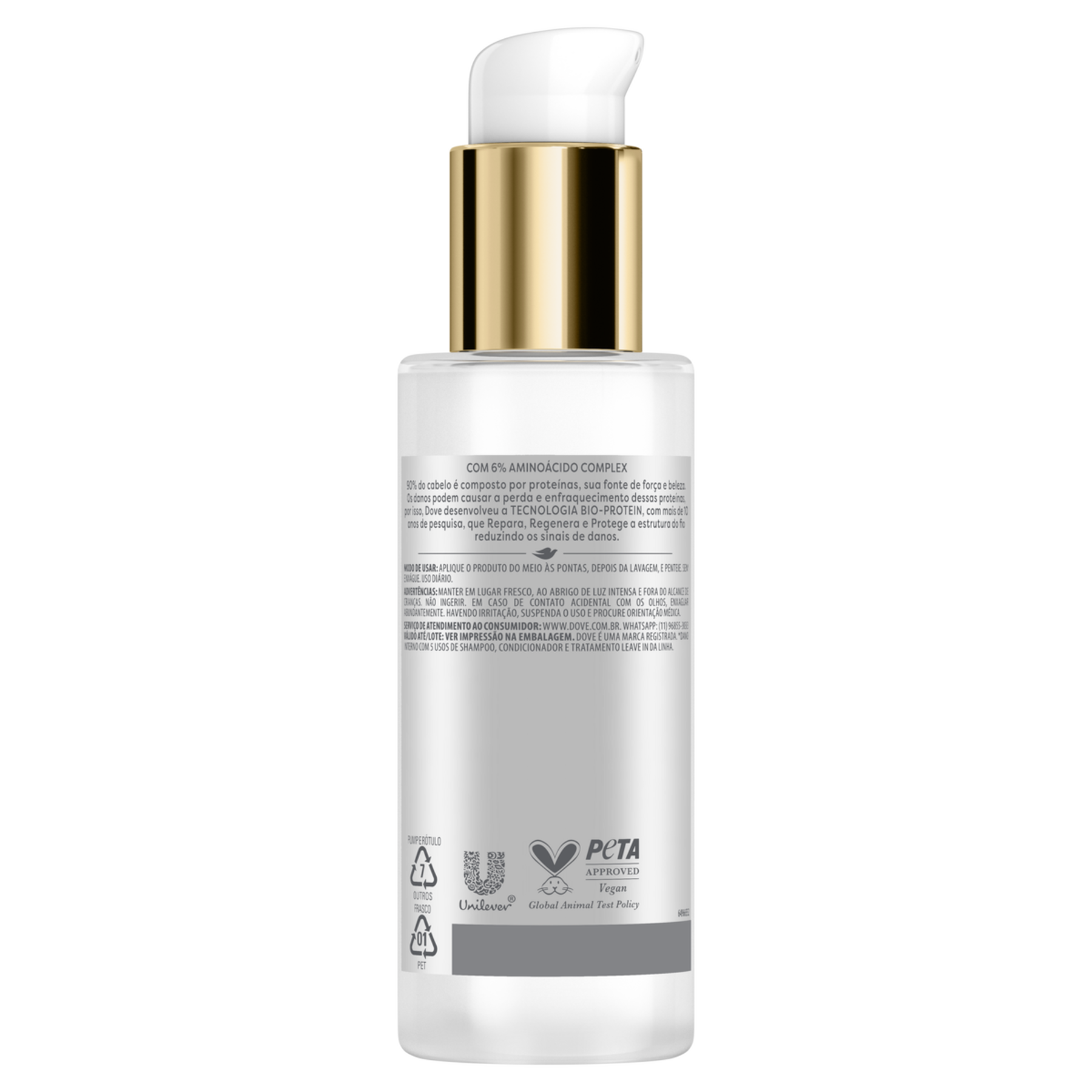 Leave-In Tratamento Reconstru&ccedil;&atilde;o + Amino&aacute;cido Dove Frasco 110ml