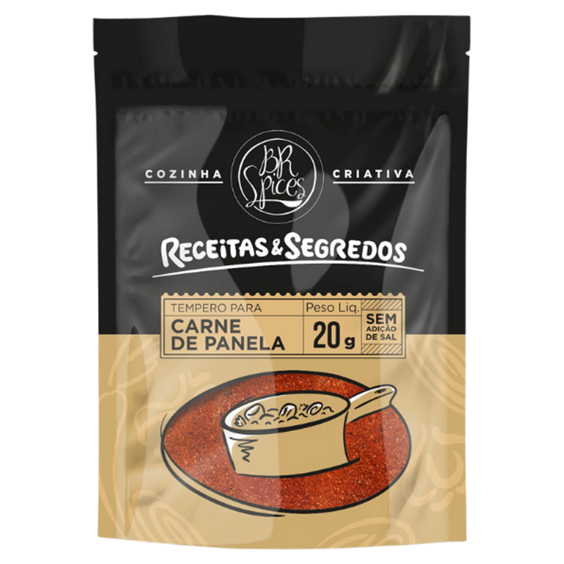 Tempero em P&oacute; para Carne de Panela Receitas e Segredos BR Spices Pouch 20g