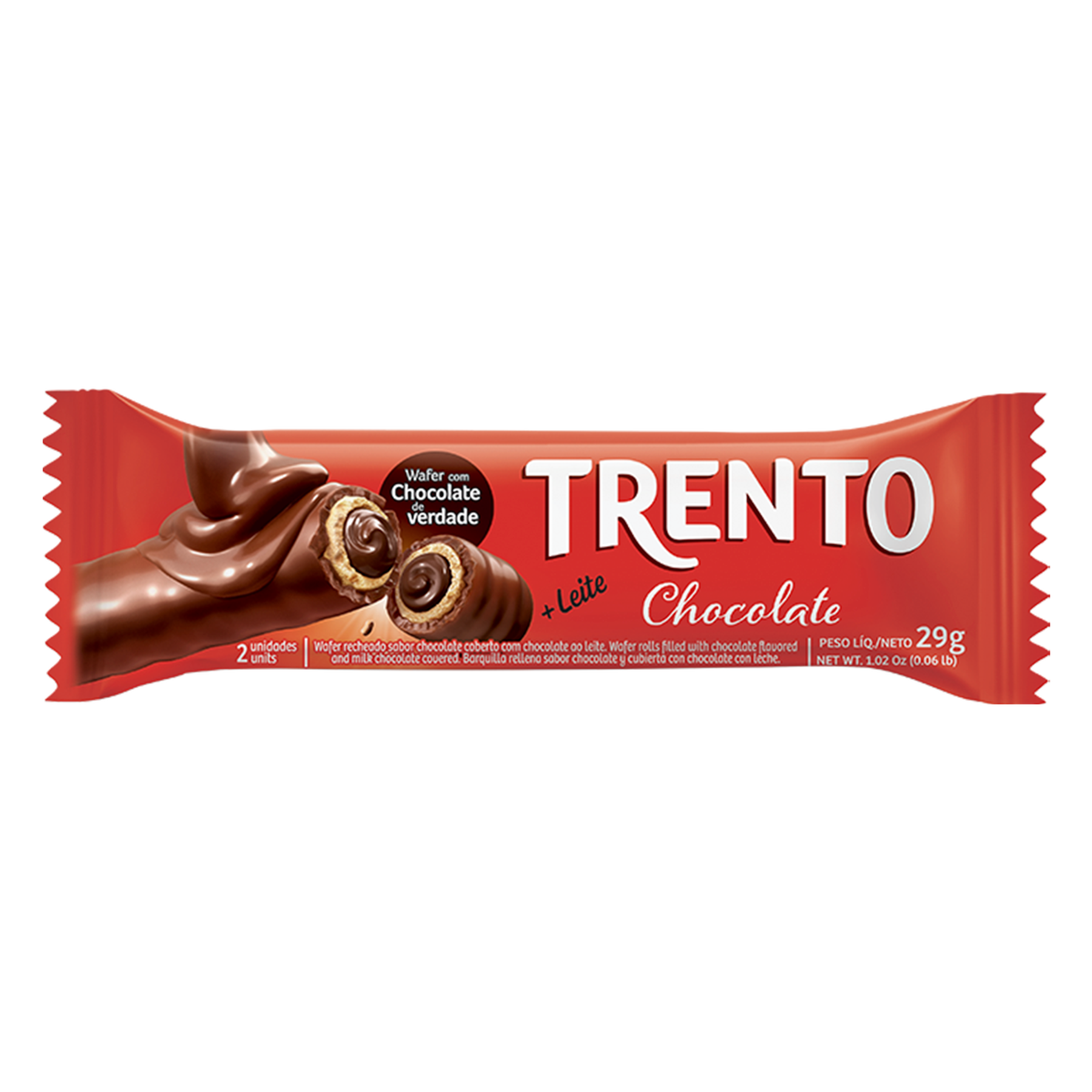 Wafer Chocolate Trento Pacote 29g