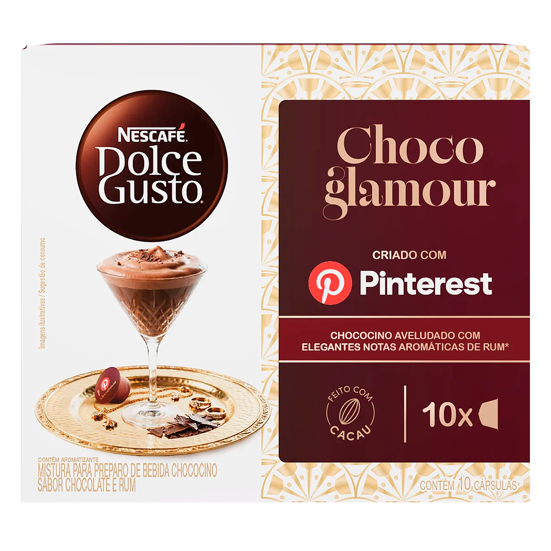 C&aacute;psula Choco Glamour Dolce Gusto Nescaf&eacute; Caixa 10 Unidades