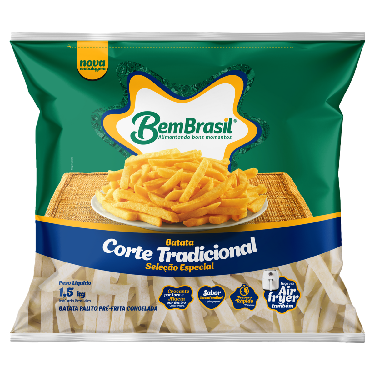 Batata Tradicional Bem Brasil Pacote 1,5kg