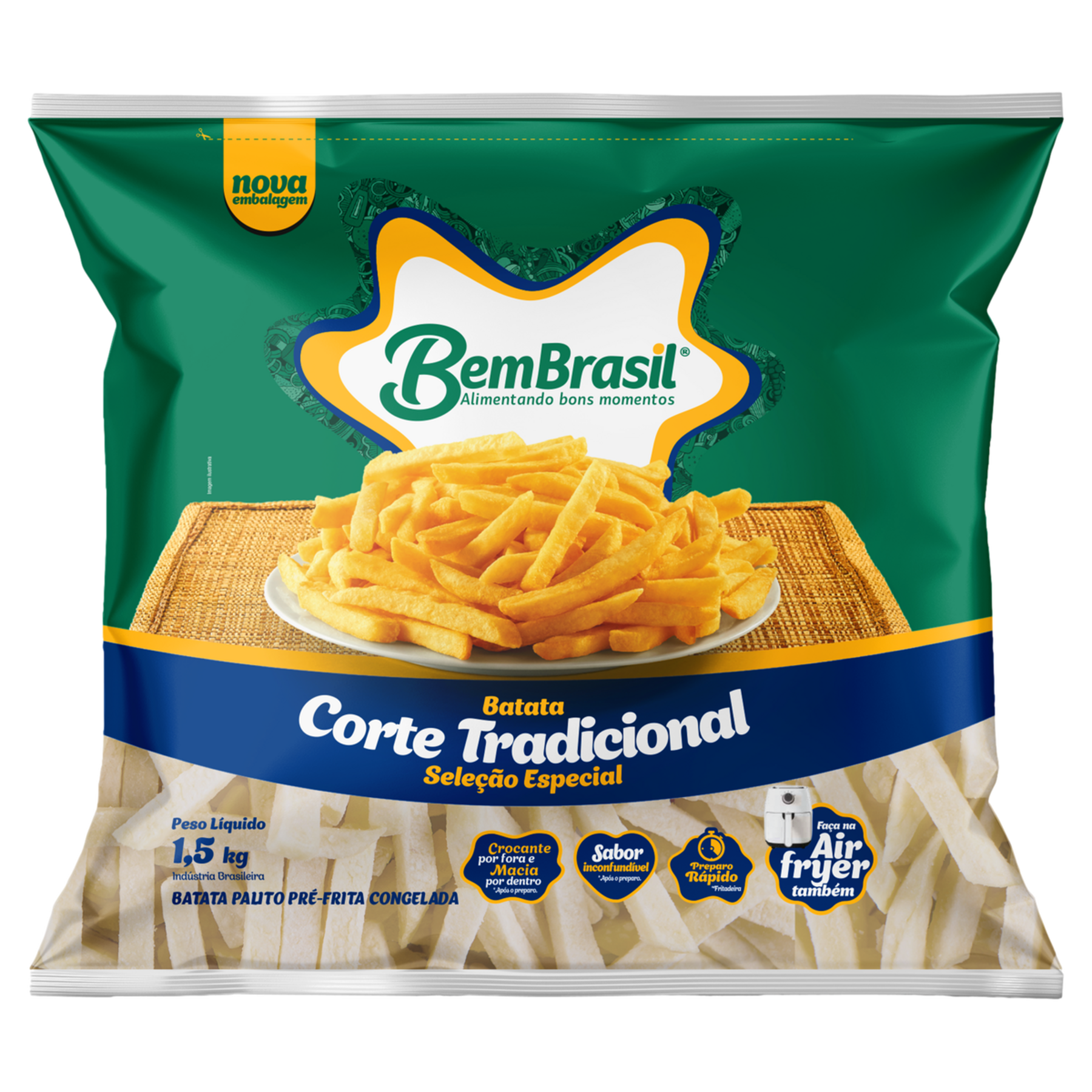 Batata Tradicional Bem Brasil Pacote 1,5kg