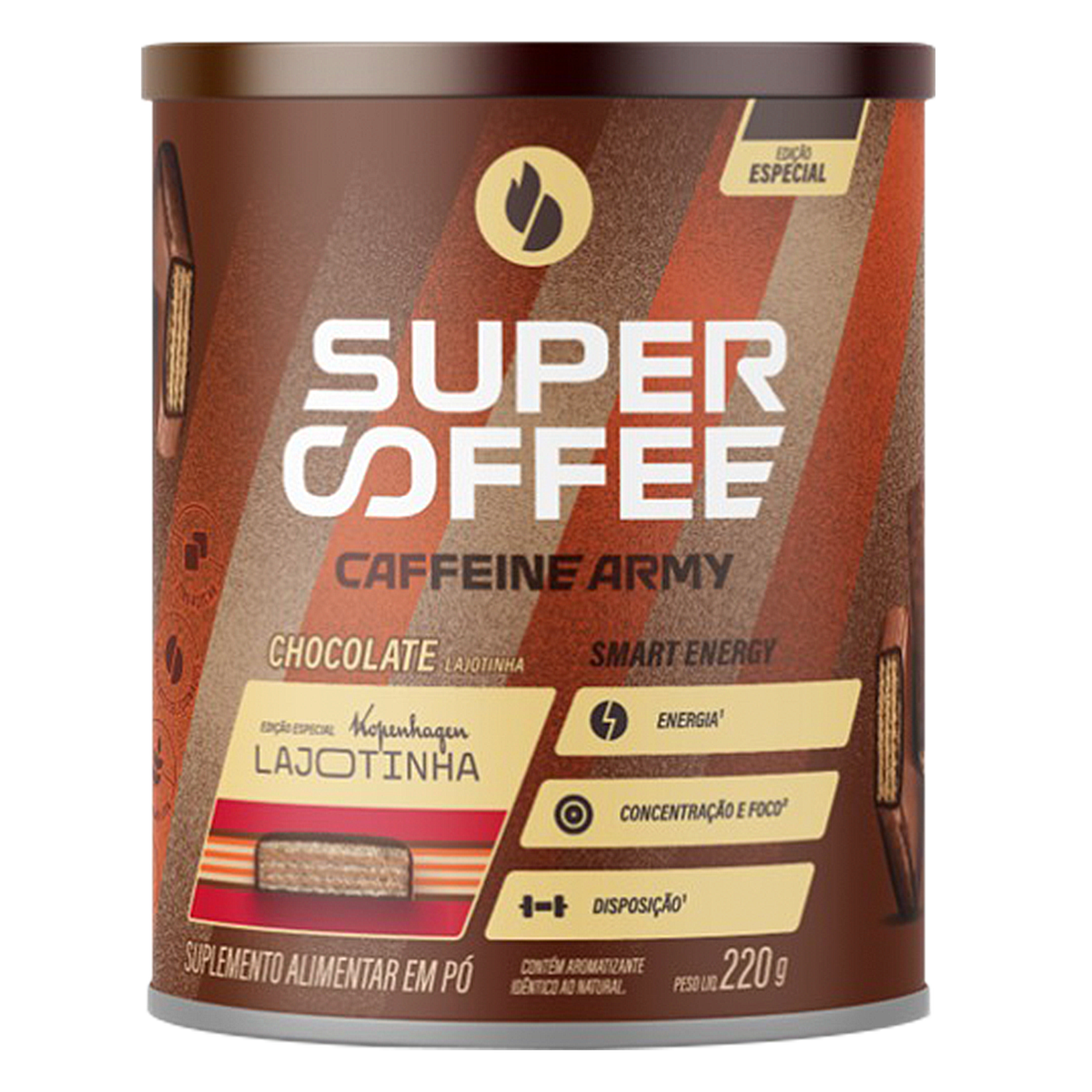 Suplemento Alimentar em P&oacute; Lajotinha Kopenhagen SuperCoffee Lata 220g