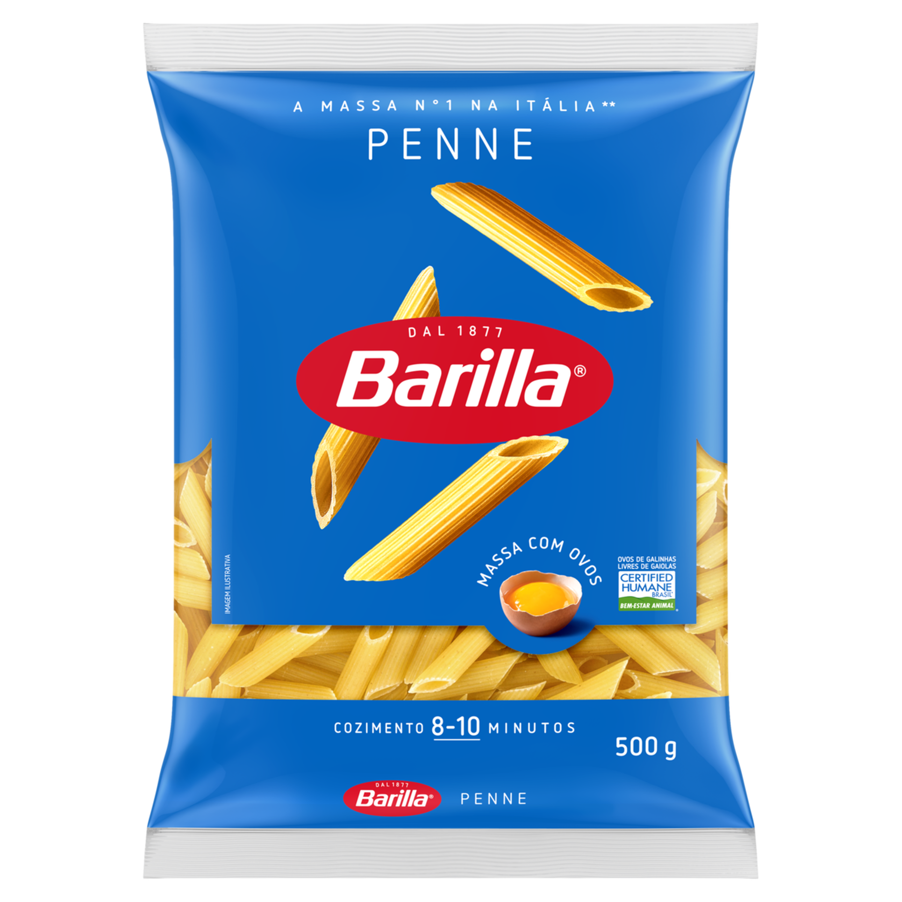 Macarrão com Ovos Penne Barilla Pacote 500g