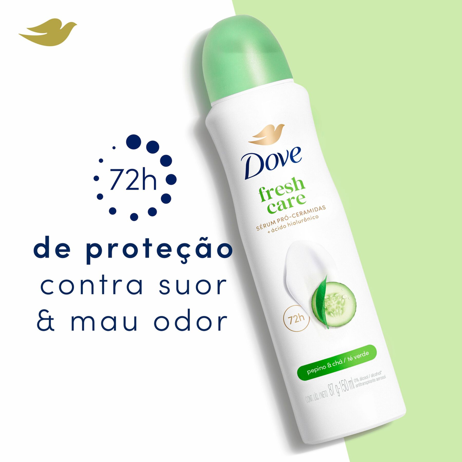 Antitranspirante Aerossol Go Fresh Pepino e Ch&aacute; Verde Dove 150ml&nbsp;