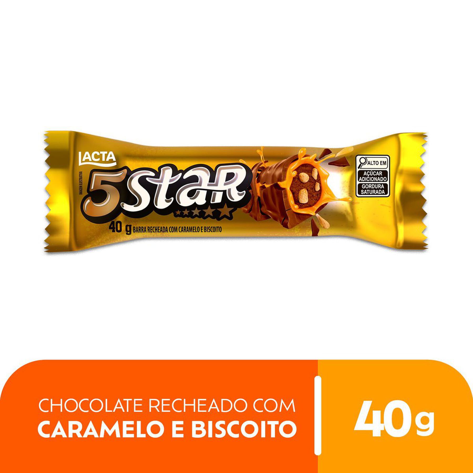 Bombom 5Star Lacta Pacote 40g