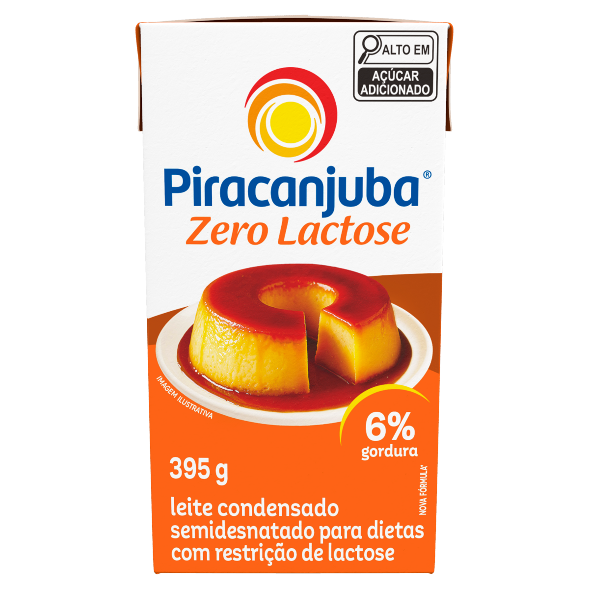 Leite Condensado Semidesnatado Zero Lactose Piracanjuba Caixa 395g