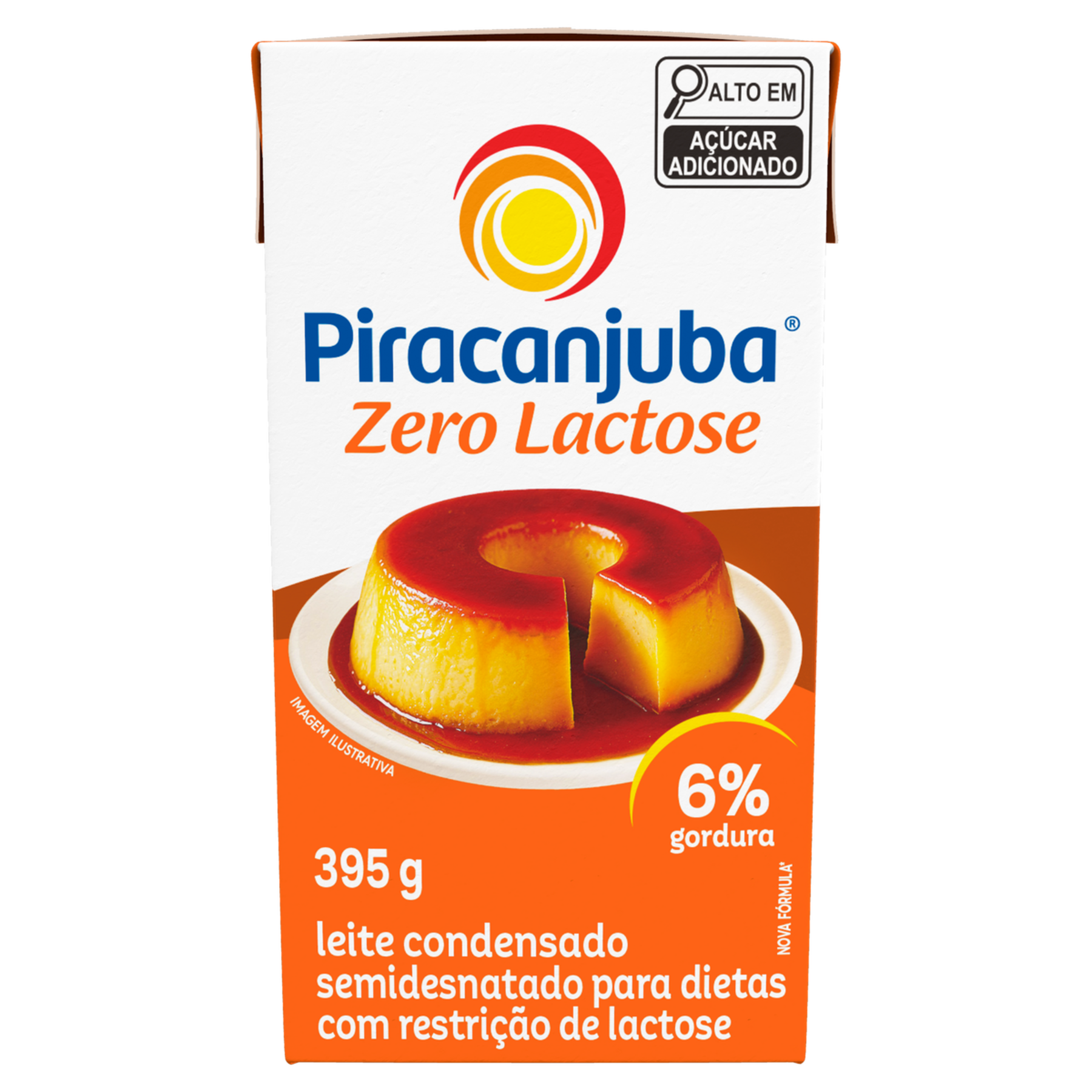 Leite Condensado Semidesnatado Zero Lactose Piracanjuba Caixa 395g