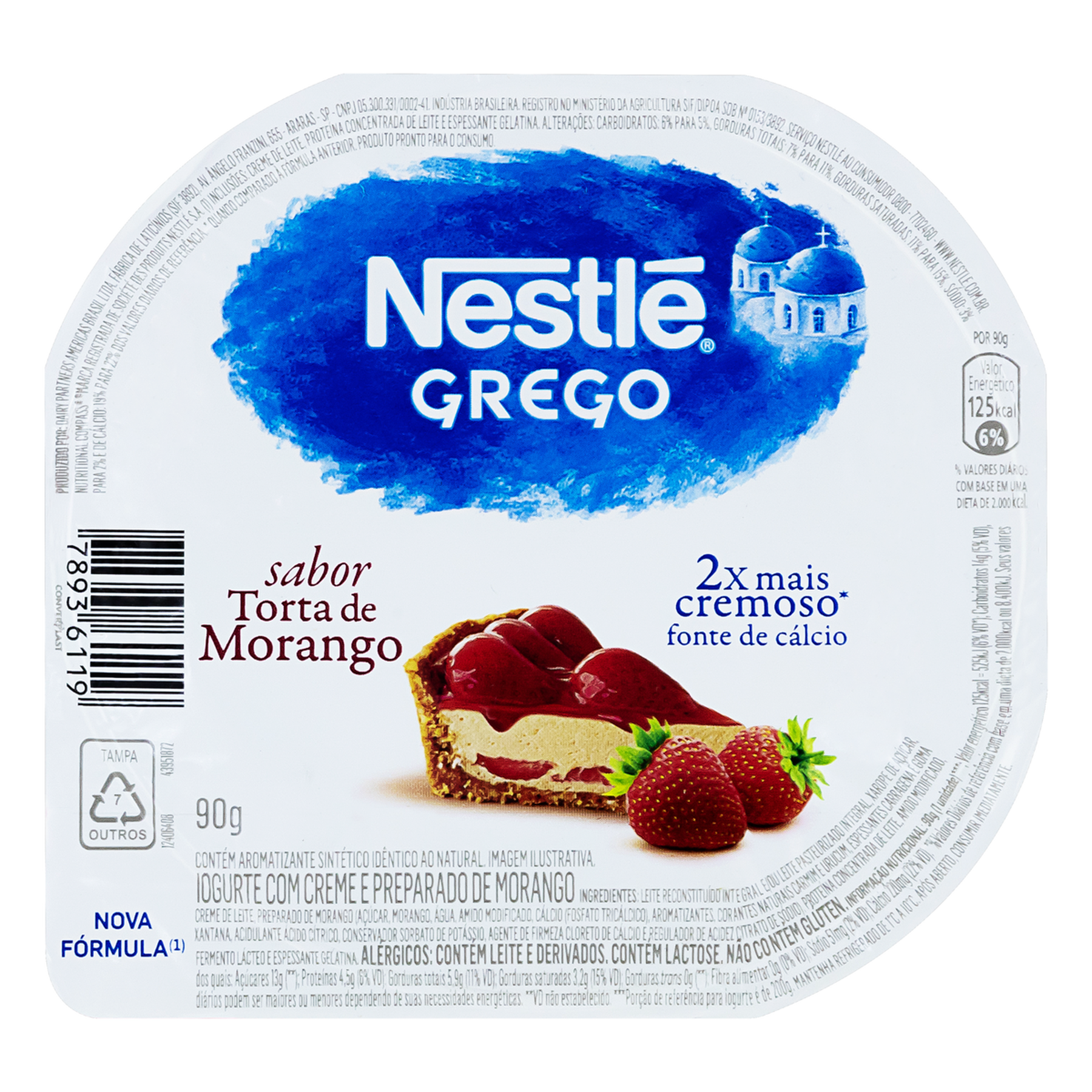 Iogurte Grego Torta de Morango Nestlé Pote 90g